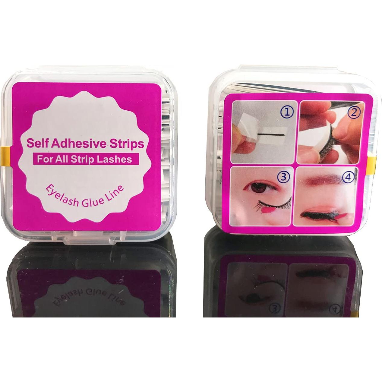 Tiras Autoadhesivas para Pestañas Falsas ATTENDRE 50 Piezas Negro