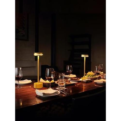 Juego de 2 Lámparas de Mesa LED Inalámbricas Doradas