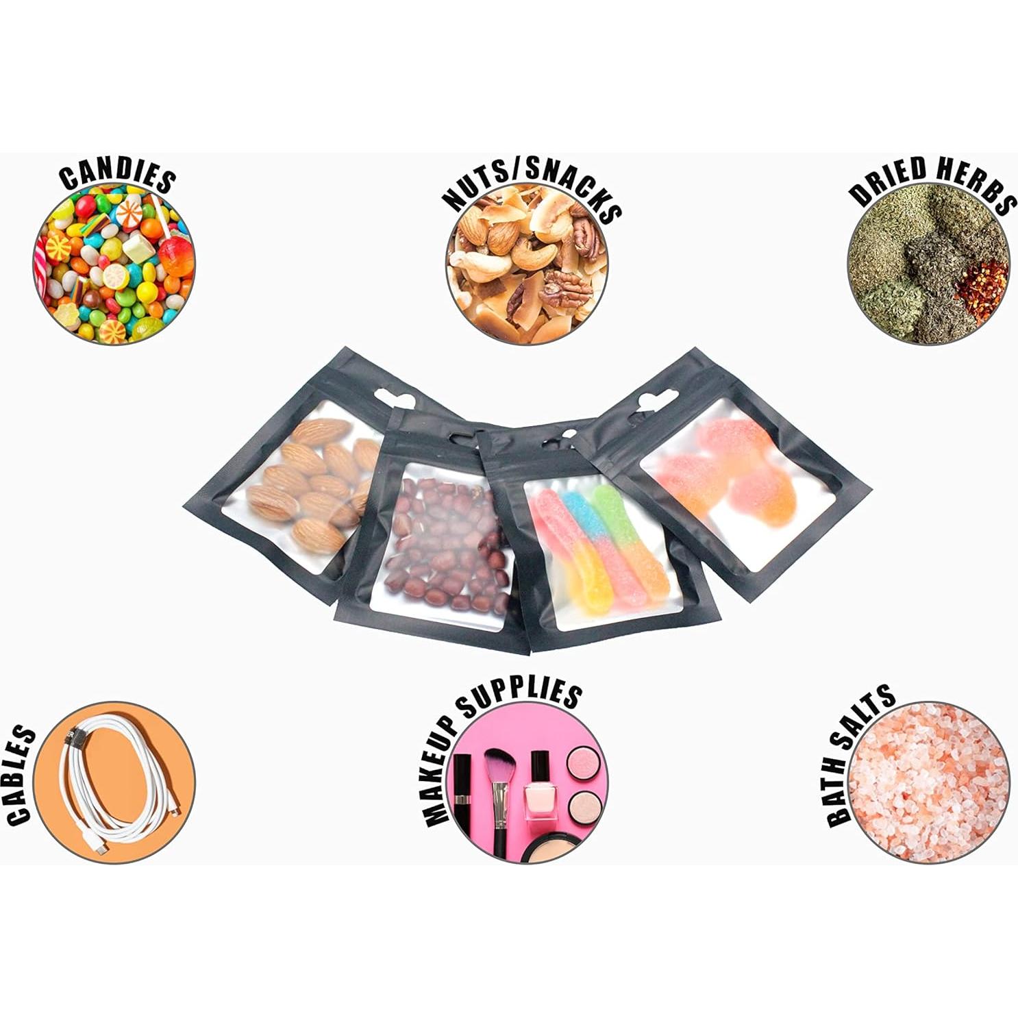 100 Bolsas Mylar Reutilizables 24/7 BAGS 7.62x10.16cm Grado Alimenticio