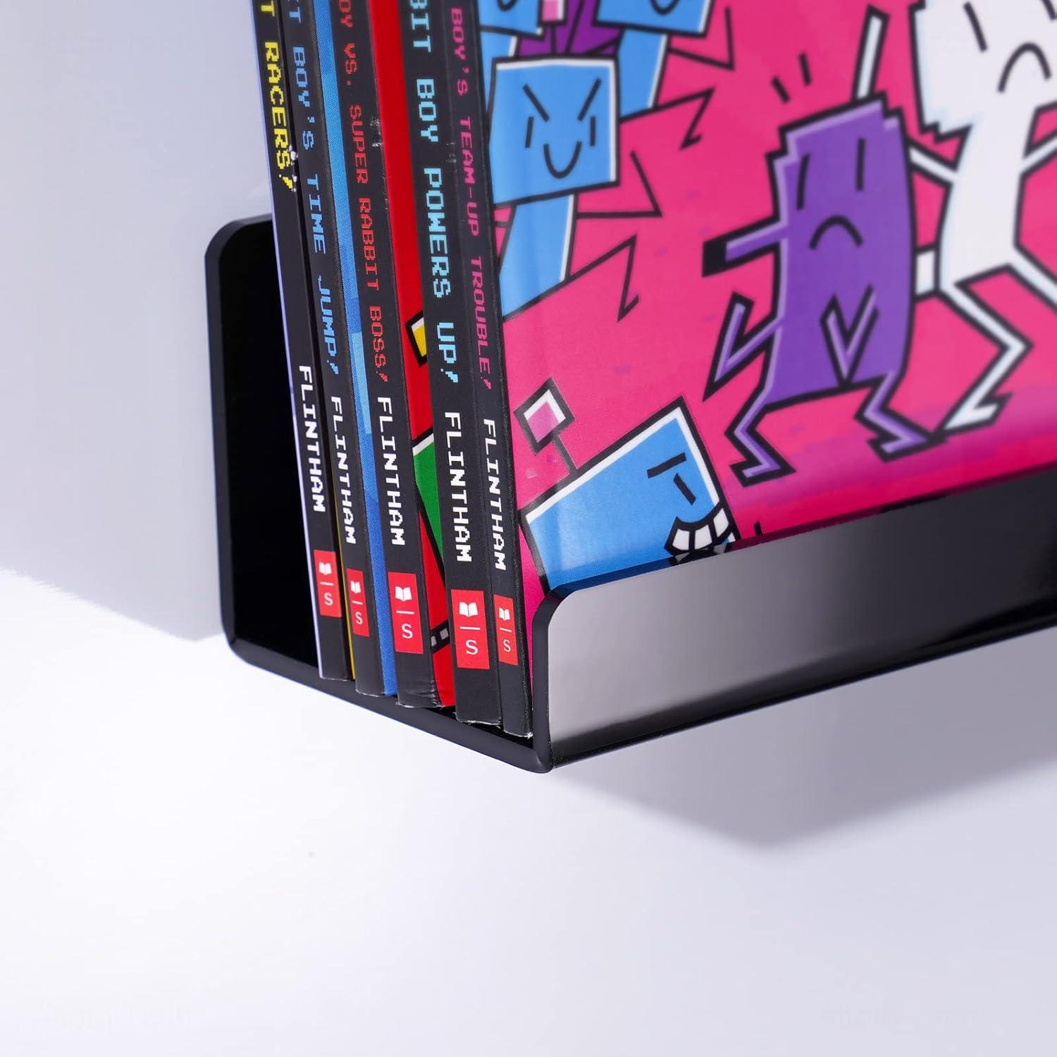 Estante Magnético de Acrílico NiHome 43 cm - 2 Unidades Negro