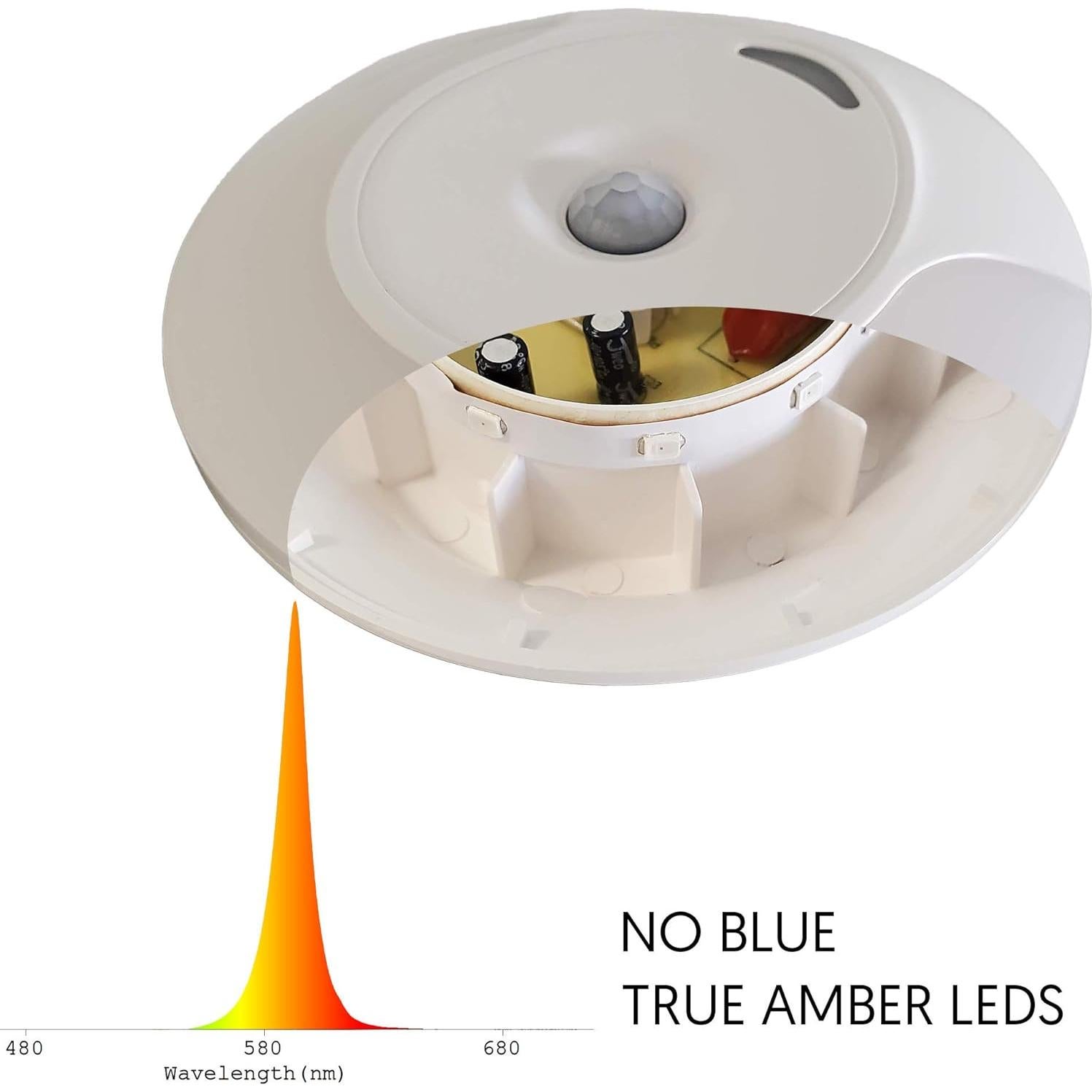 Luz Nocturna LED Ámbar emagine A con Sensor de Movimiento - 2 Unidades