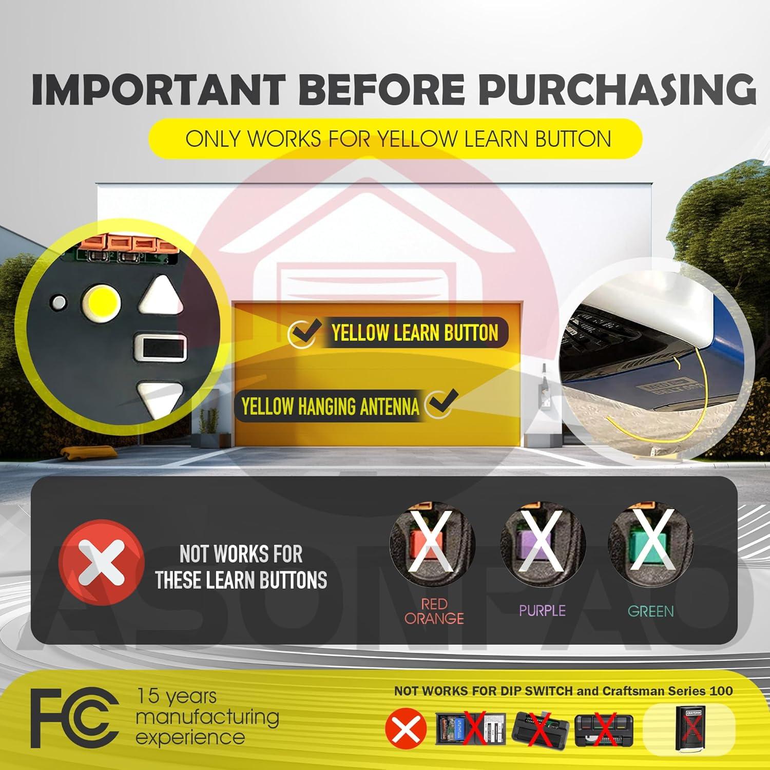 Control Remoto LiftMaster 891LM para Puerta de Garaje - Paquete de 2