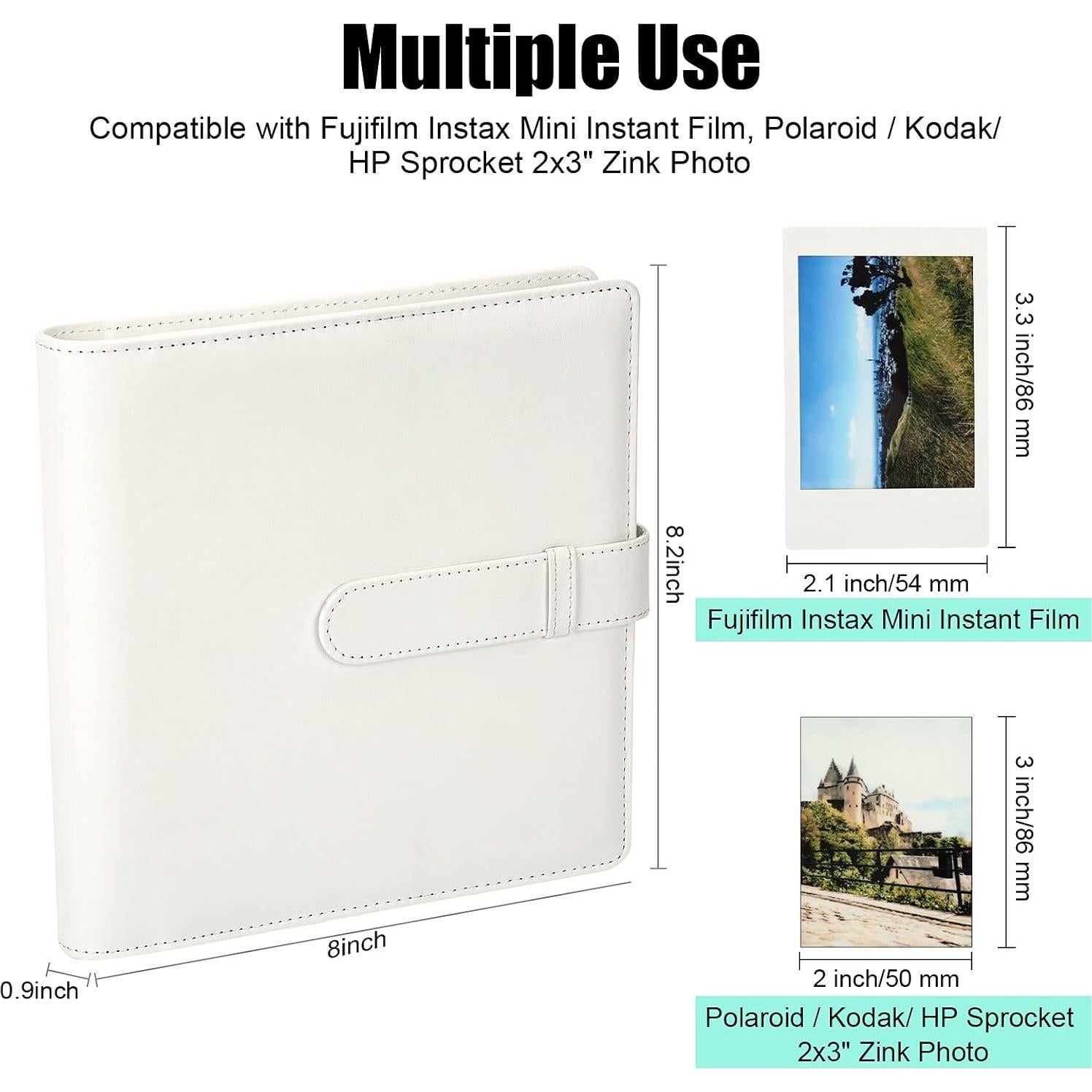 Álbum de Fotos Veicevol 256 Bolsillos para Fujifilm Polaroid