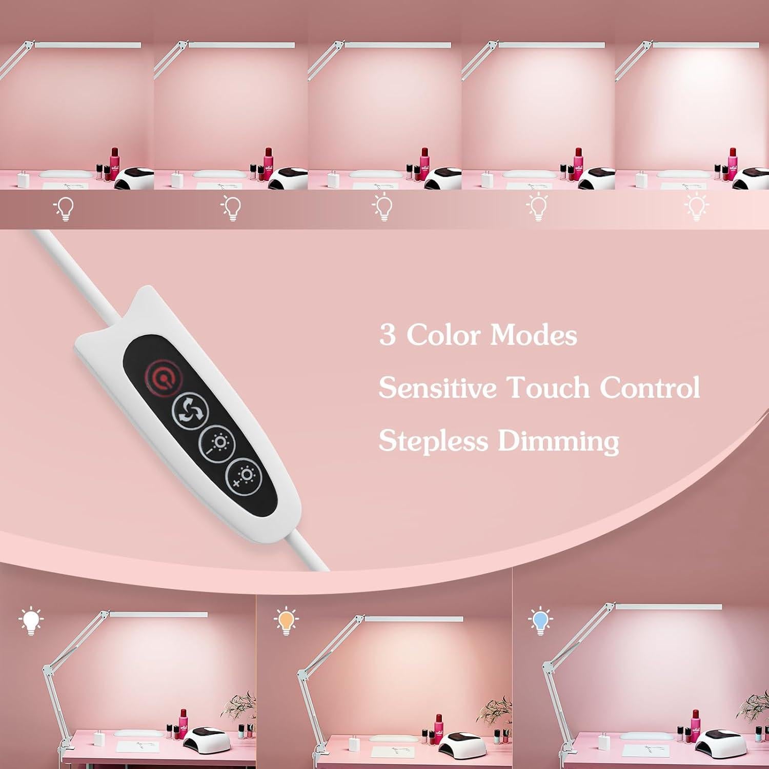 Lámpara de Escritorio LED BZBRLZ 29" Regulable 10 Niveles Brillo