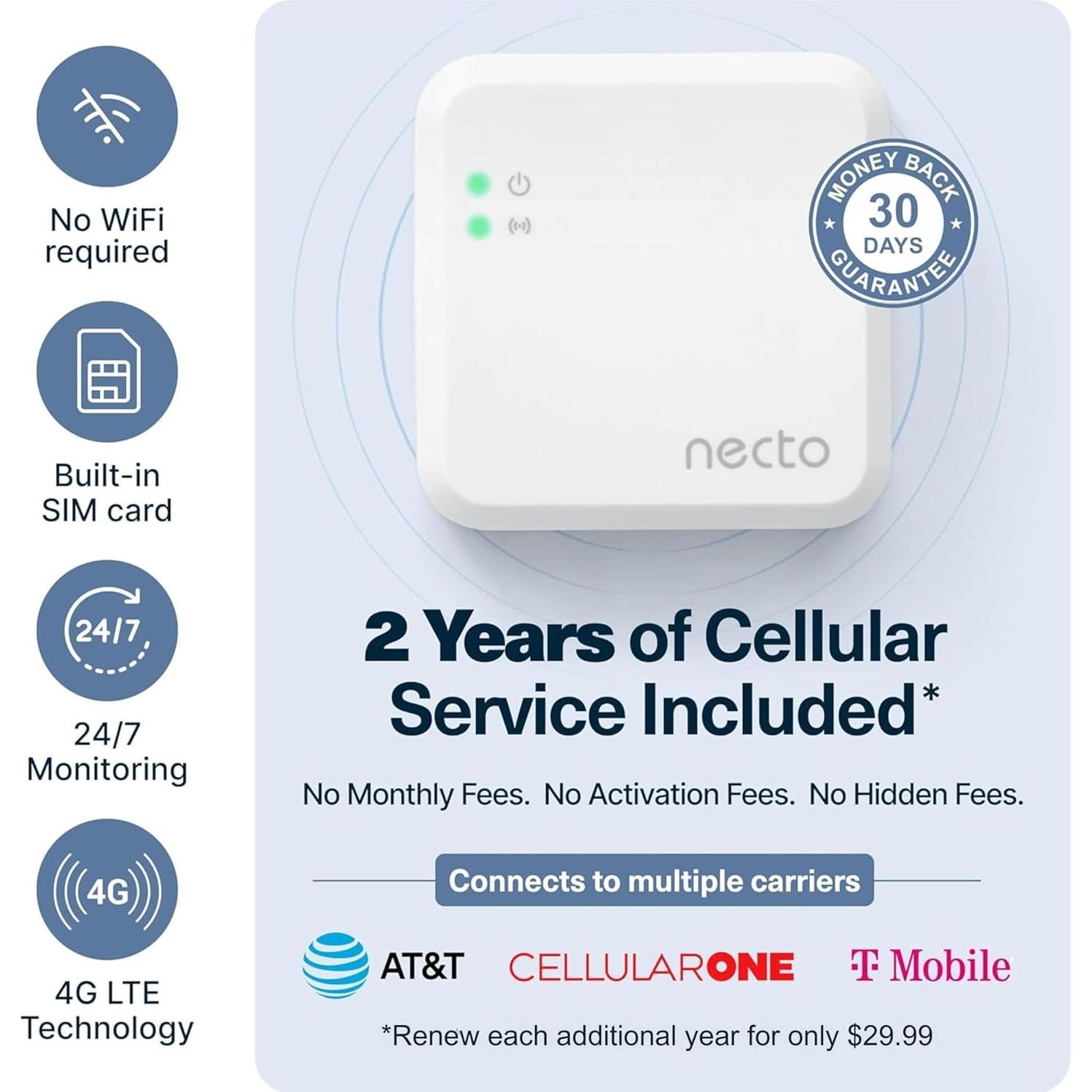 Monitor de Temperatura y Humedad Necto MS150 - 4G LTE