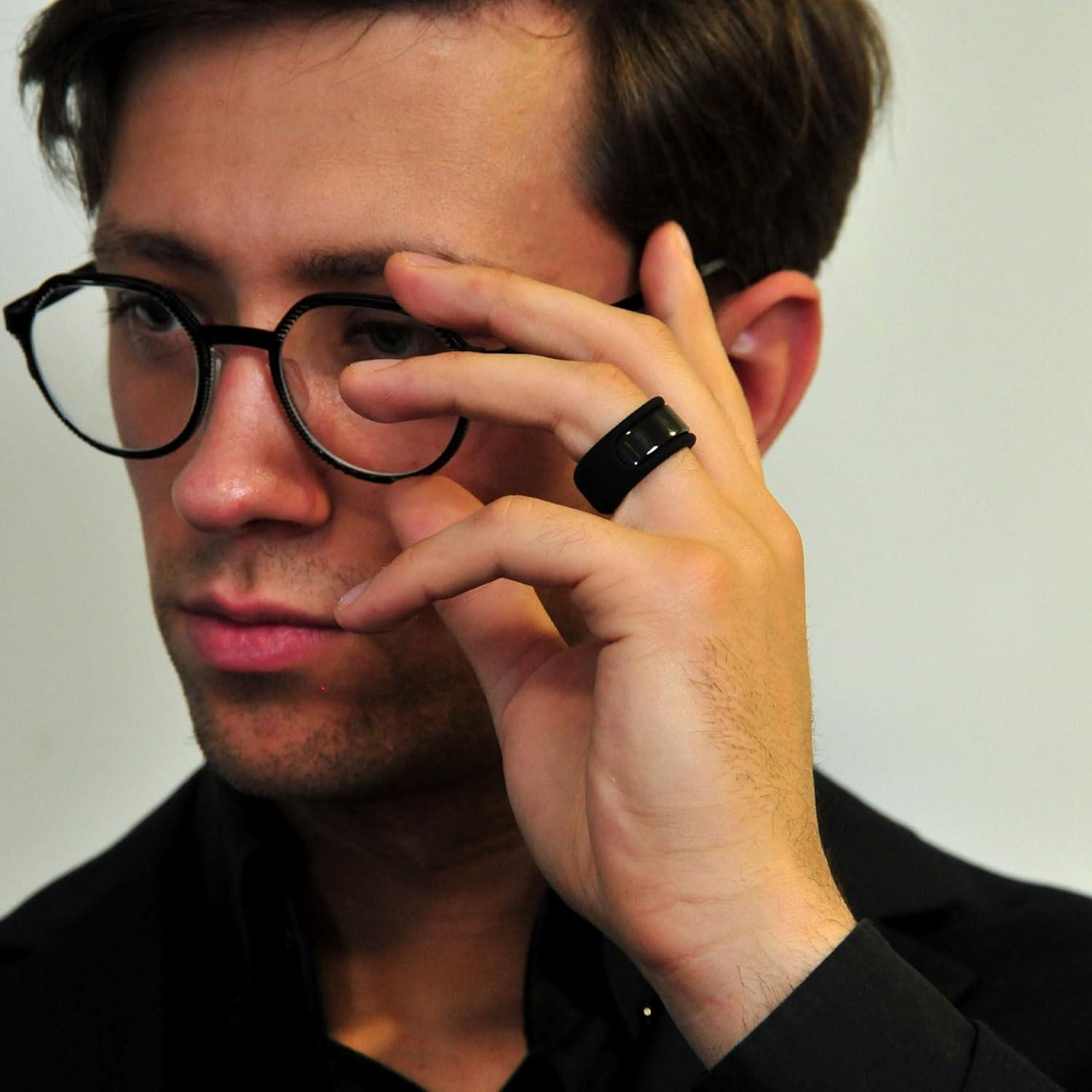 Protector de Silicona Rinfit para Anillo Inteligente Talla 6 Negro