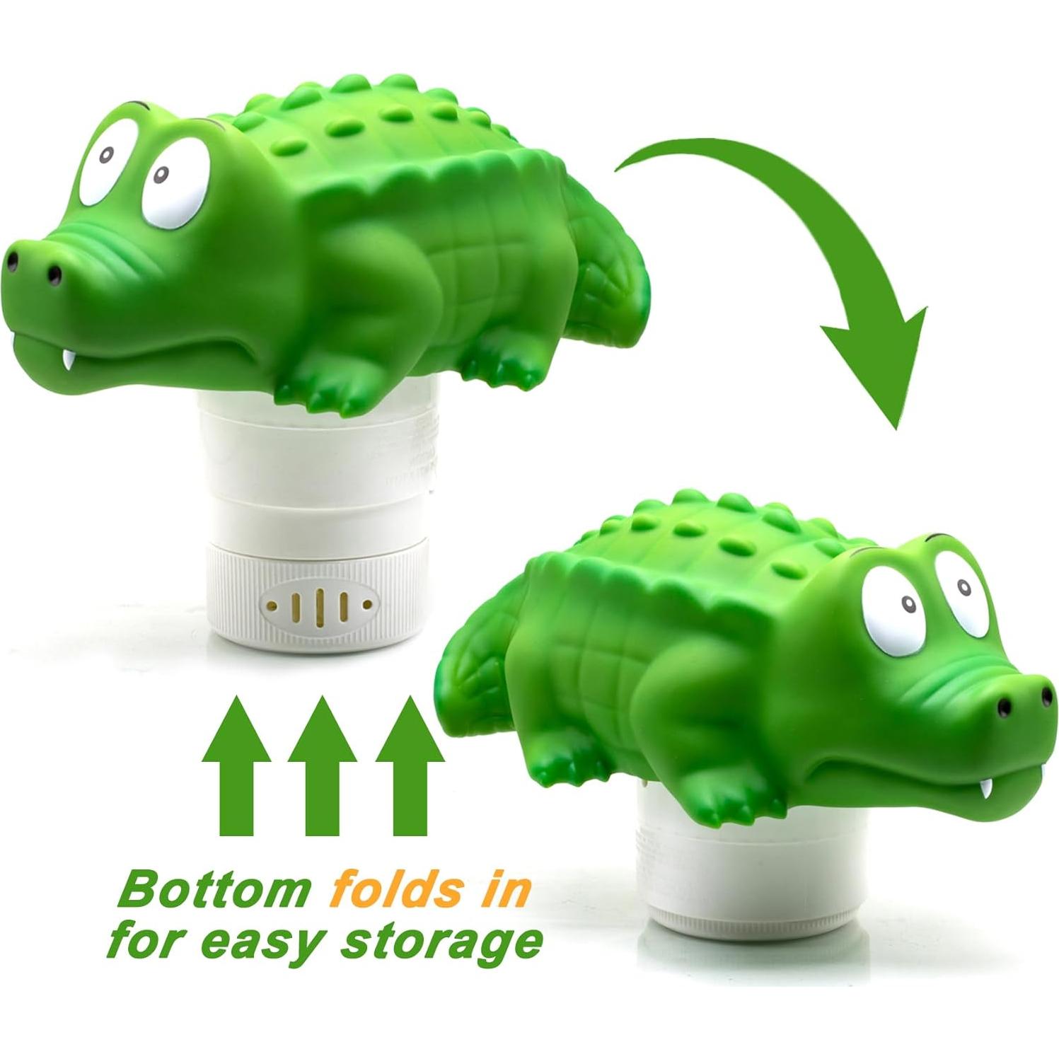 Dispensador Flotante de Cloro WWD Pool Cocodrilo 25.4 cm