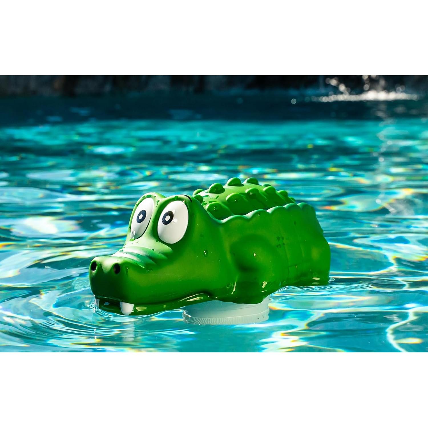 Dispensador Flotante de Cloro WWD Pool Cocodrilo 25.4 cm