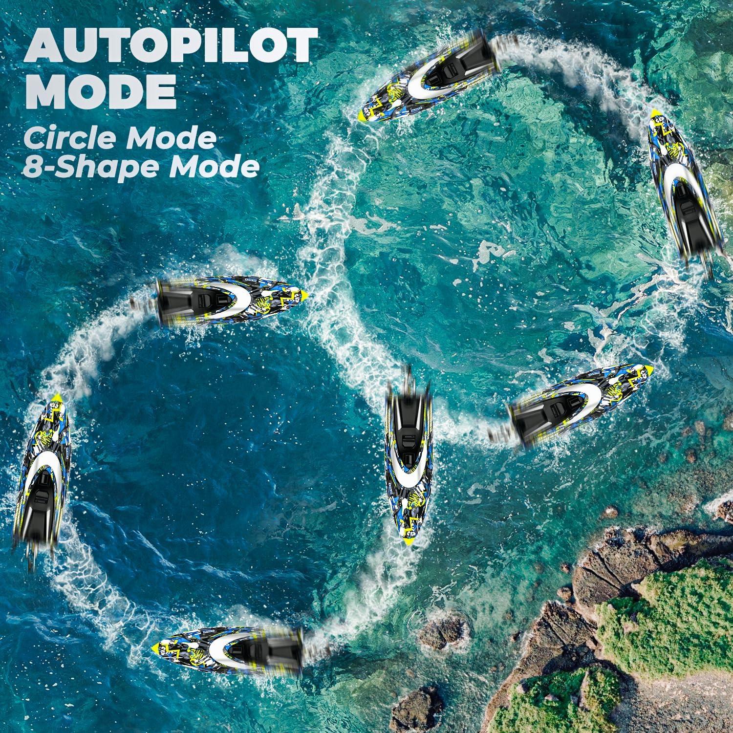 Barco RC Bezgar TX123 32 KPH con Maletín - Juguete Acuático