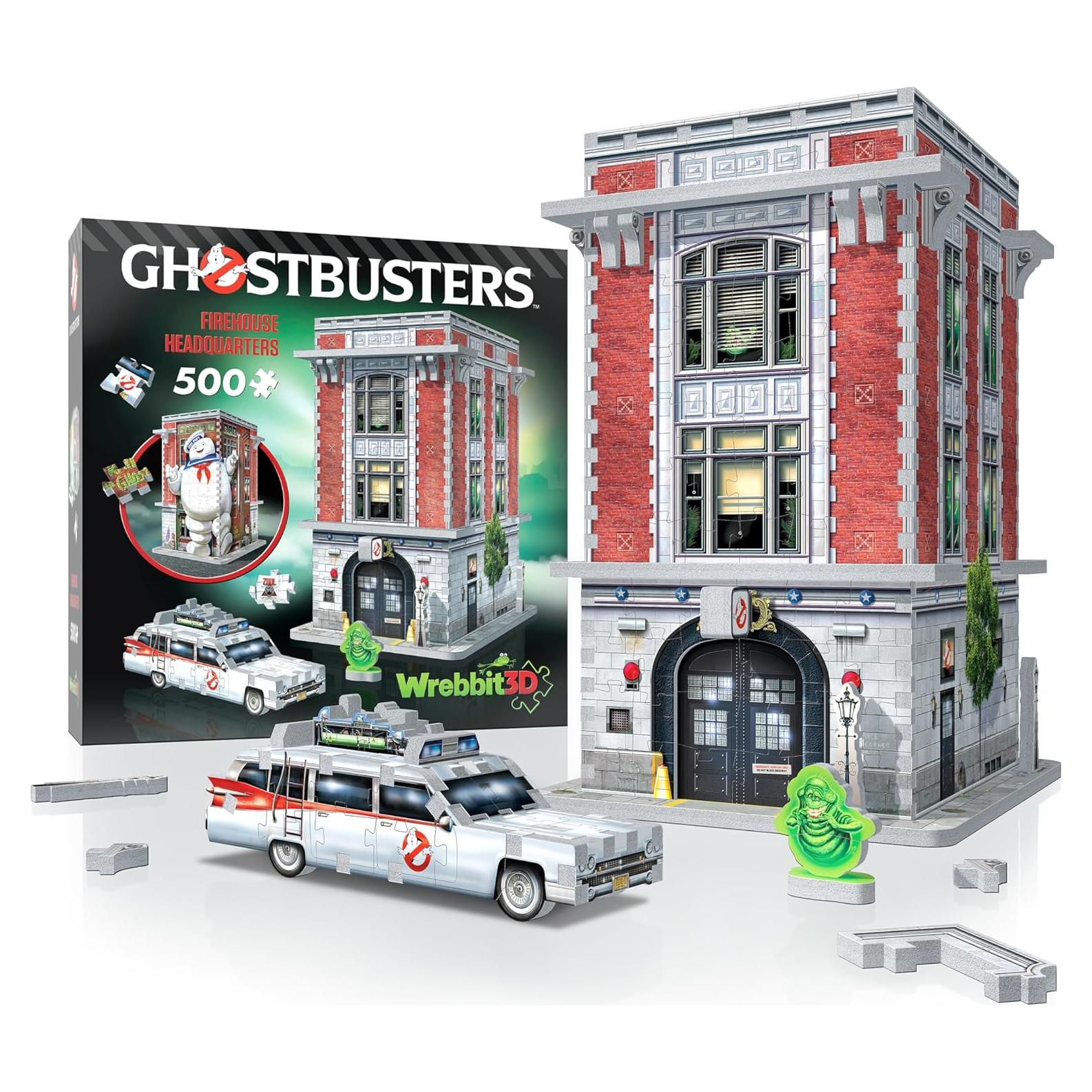 Rompecabezas 3D Wrebbit Cazafantasmas Sede Bomberos 500 Piezas