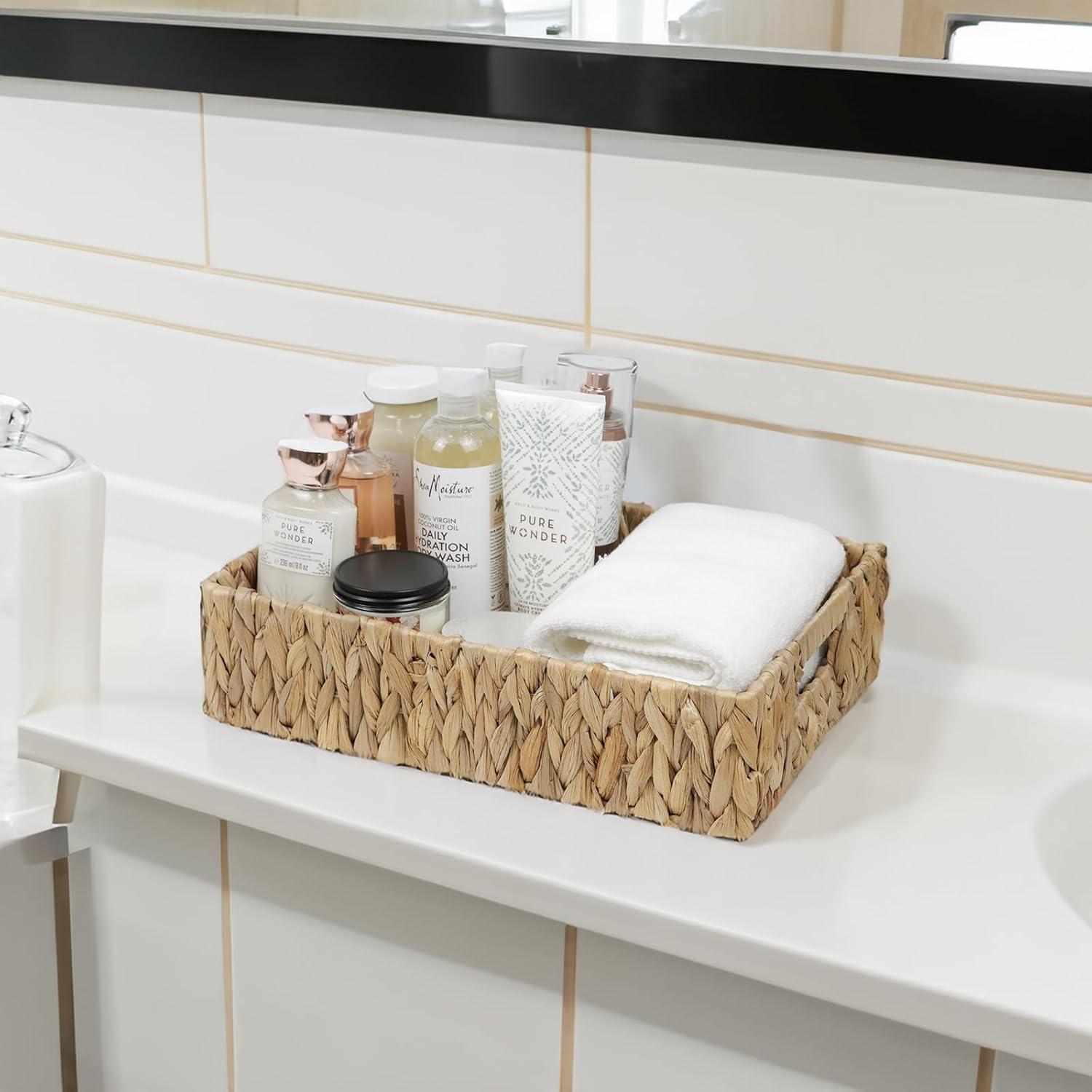 Cestas de Almacenamiento ORDELITE - 1 Grande y 2 Pequeñas de Jacinto de Agua