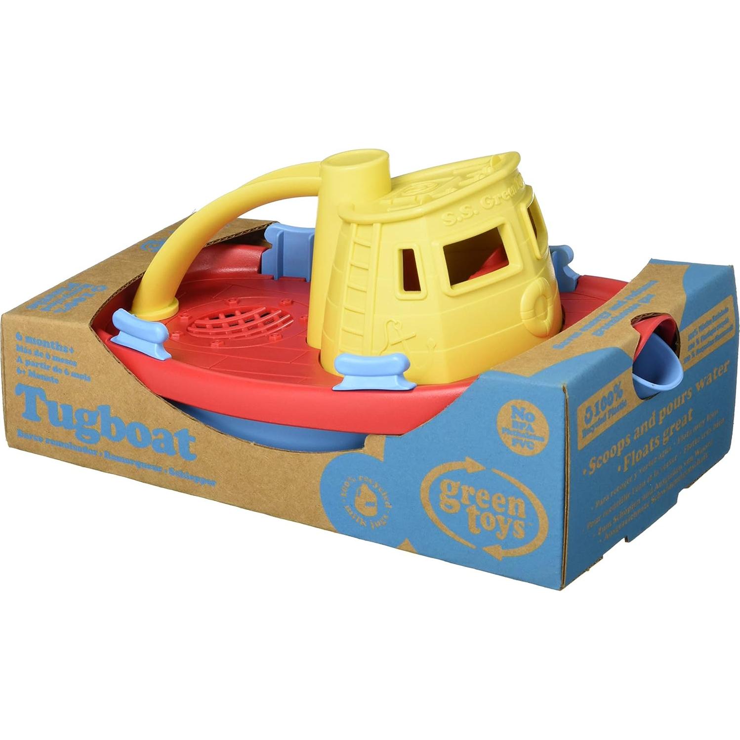 Barco Remolcador Green Toys - Juguete Flotante para Niños