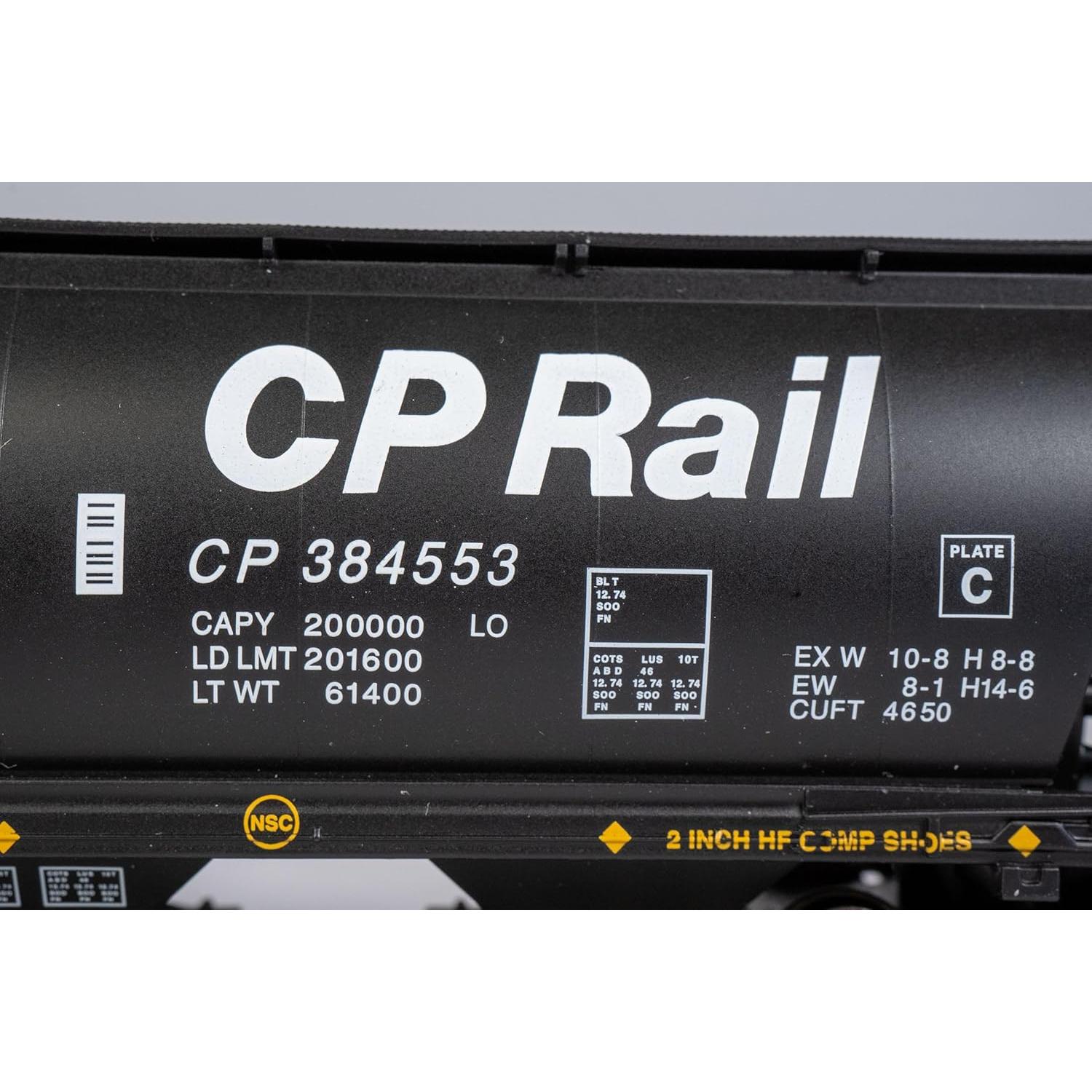 Vagón Hopper Cilíndrico Bachmann CP Rail HO con LED
