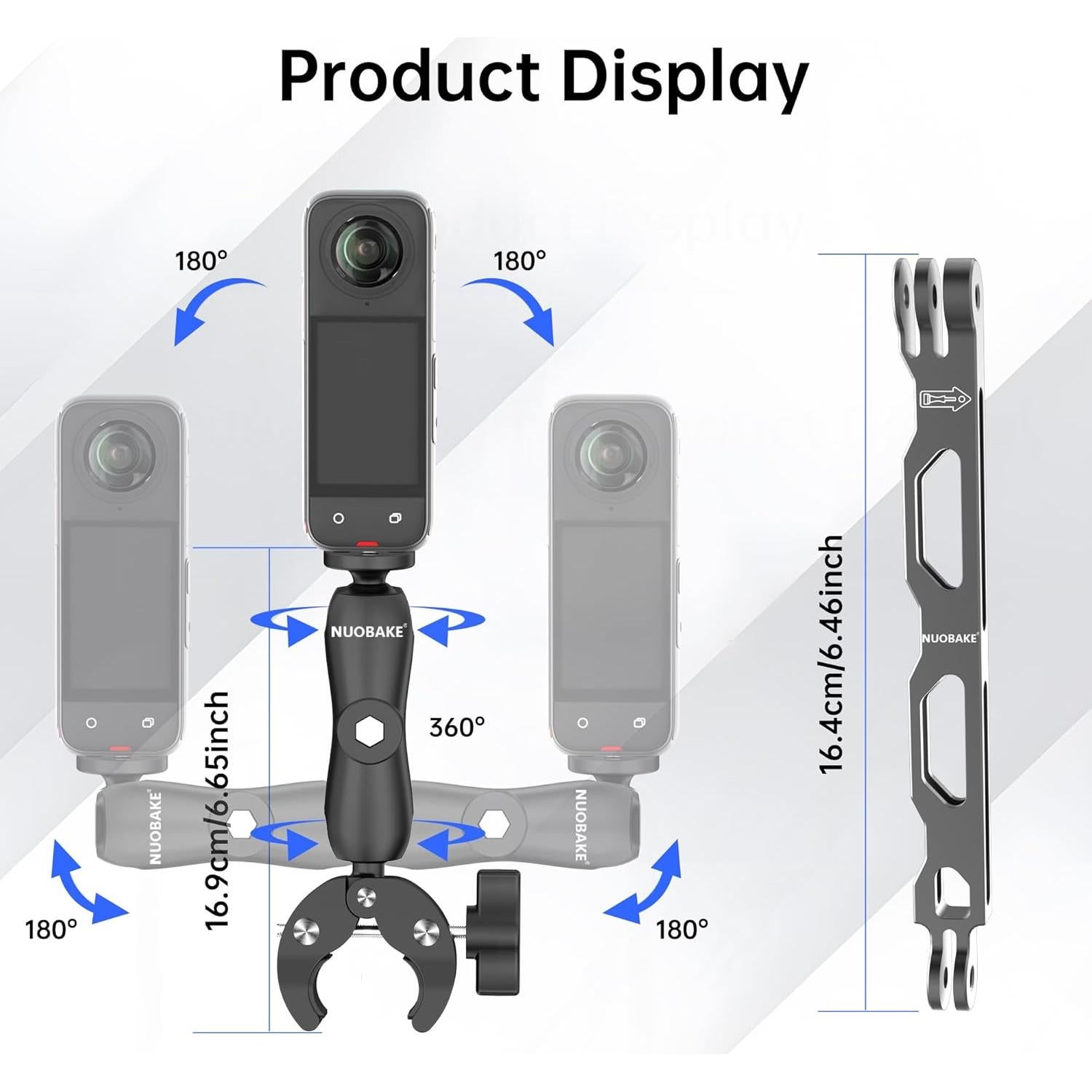 Kit de Montaje para Motocicleta 42 en 1 NUOBAKE para Cámaras