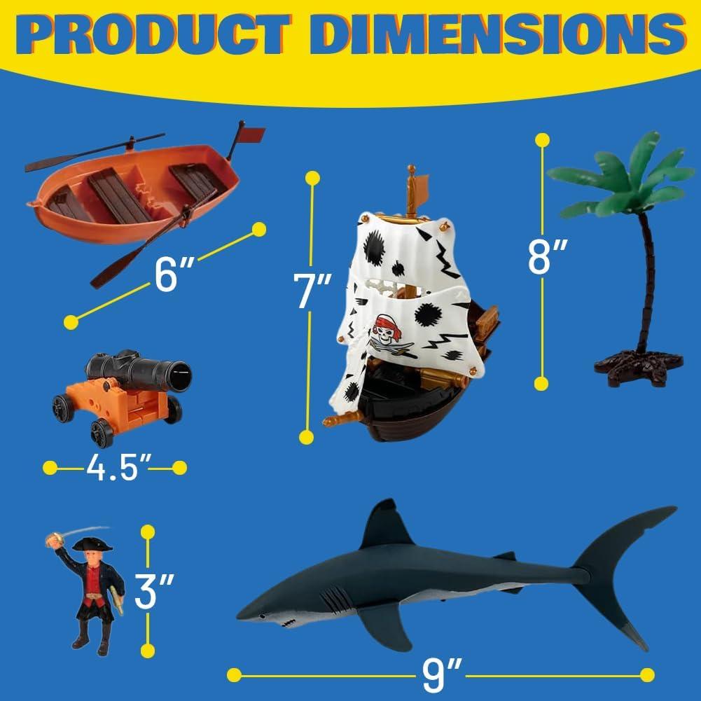 Juego de figuras de acción piratas Liberty Imports 8 piezas