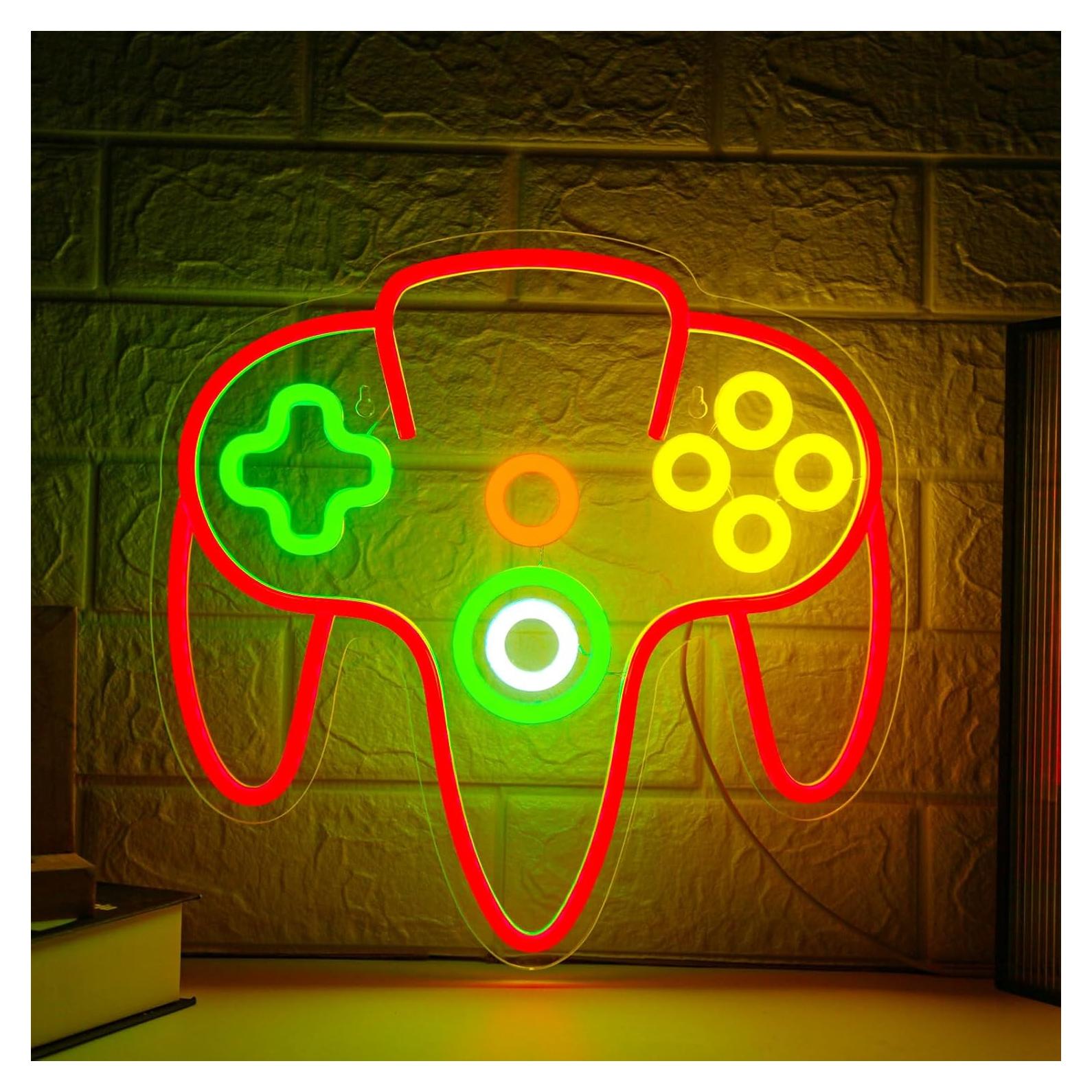 Luz de Neón Gamer Mojoish Controlador LED Regulable 43x32cm
