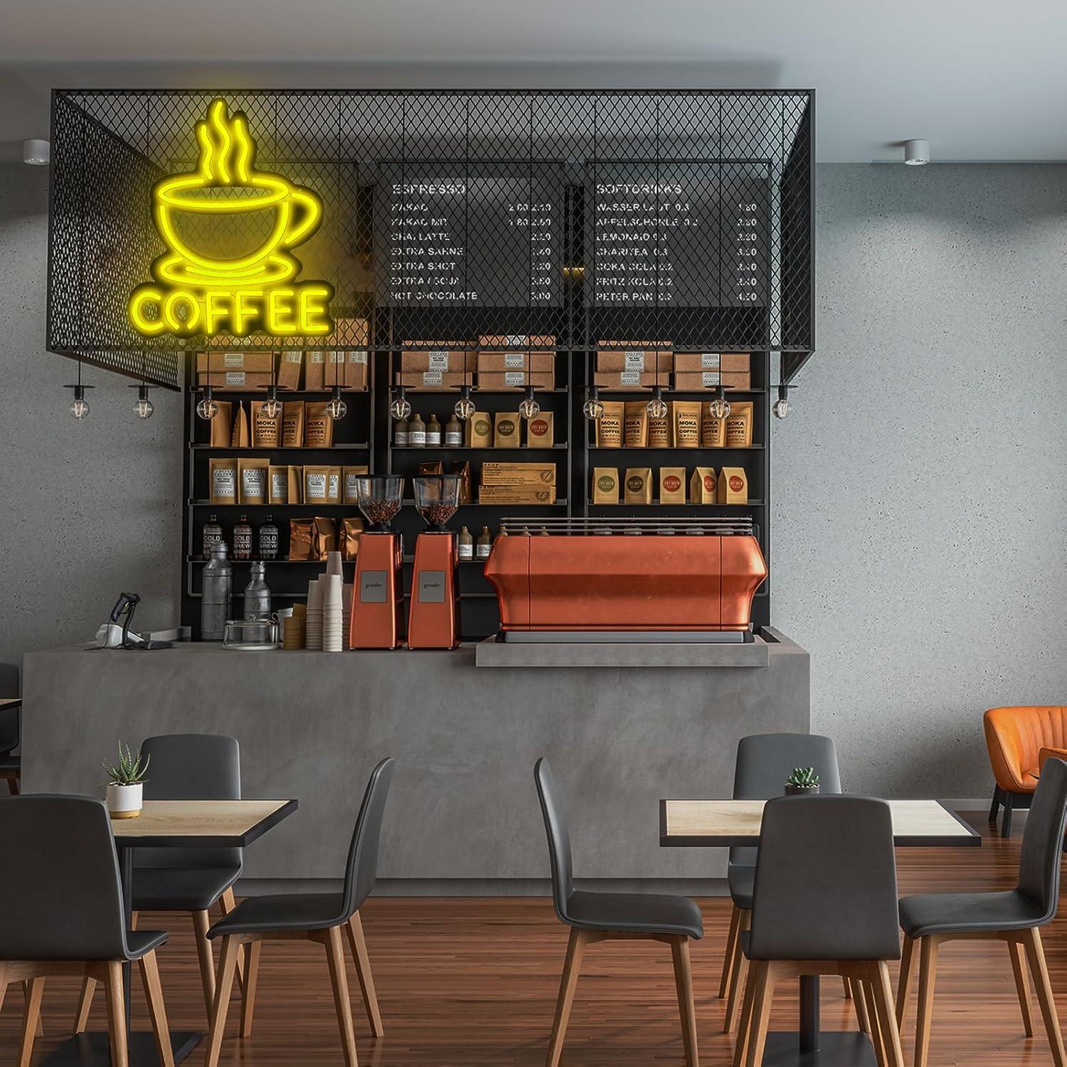 Cartel de Neón de Café EZMYMA LED Regulable 37x30.5cm