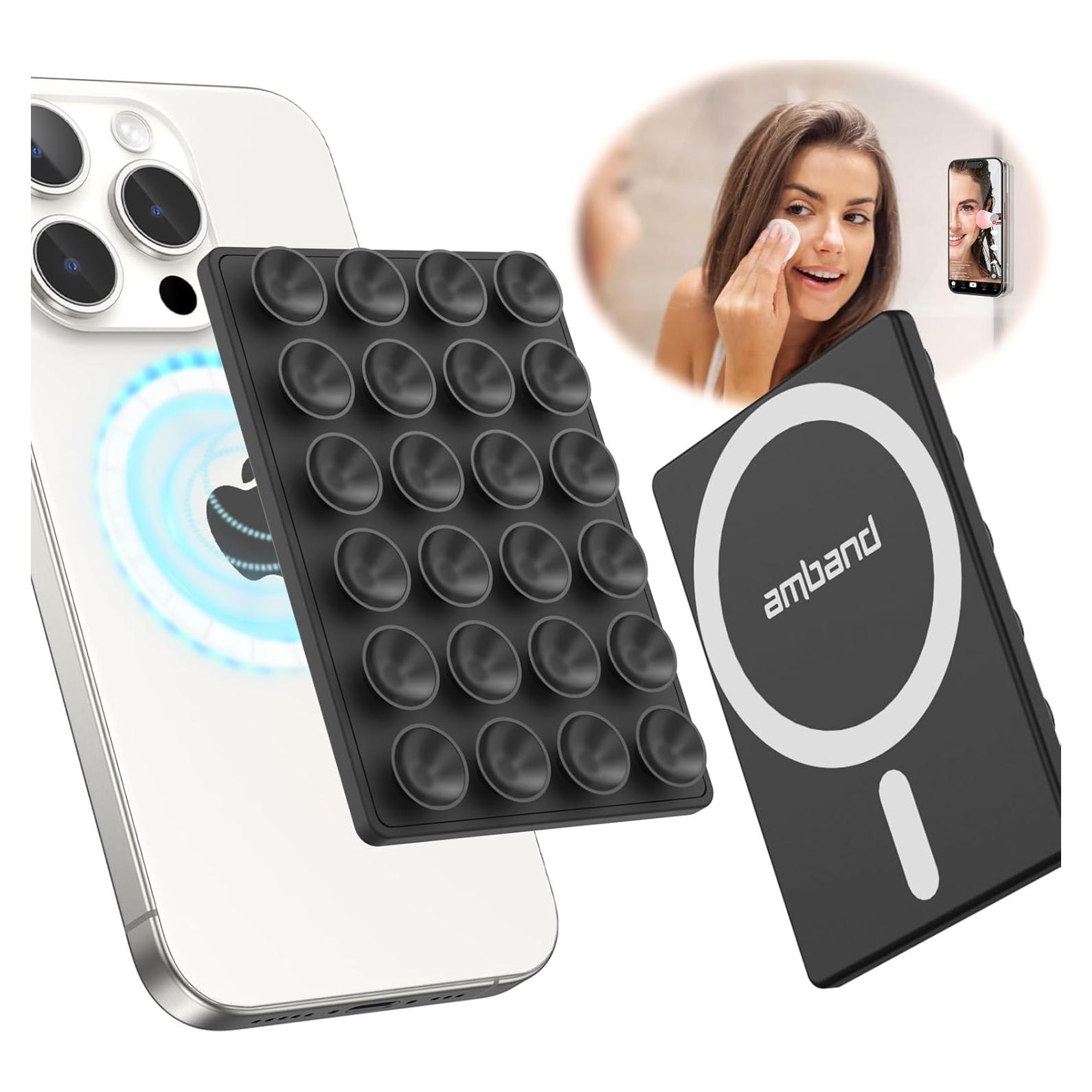 Soporte de Teléfono Magnético amBand con Ventosa - Negro