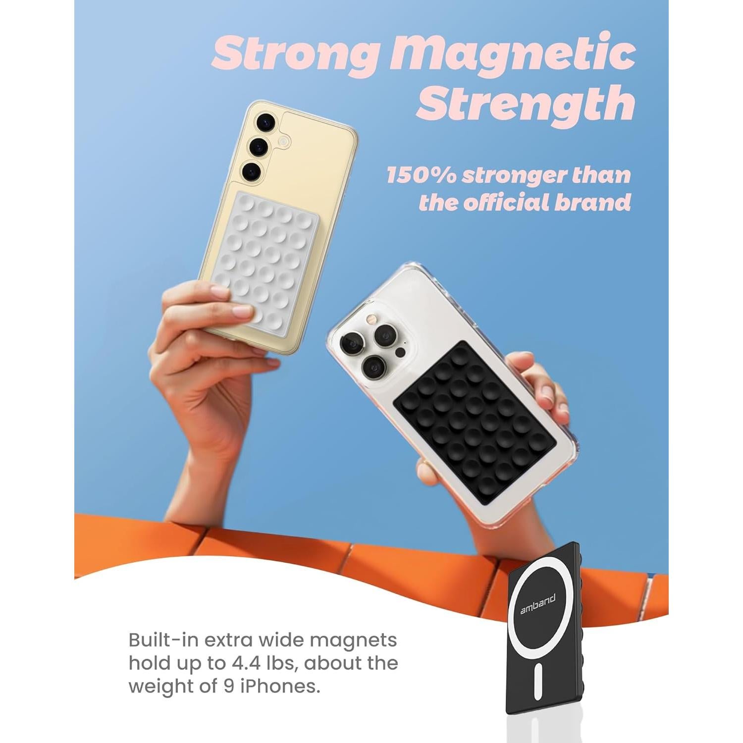 Soporte de Teléfono Magnético amBand con Ventosa - Negro