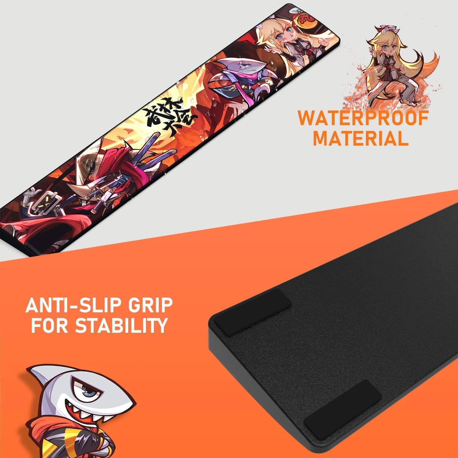 Reposamuñecas Ergonómico AJAZZ 104 Teclas Cuero PU 42.7x7.1cm