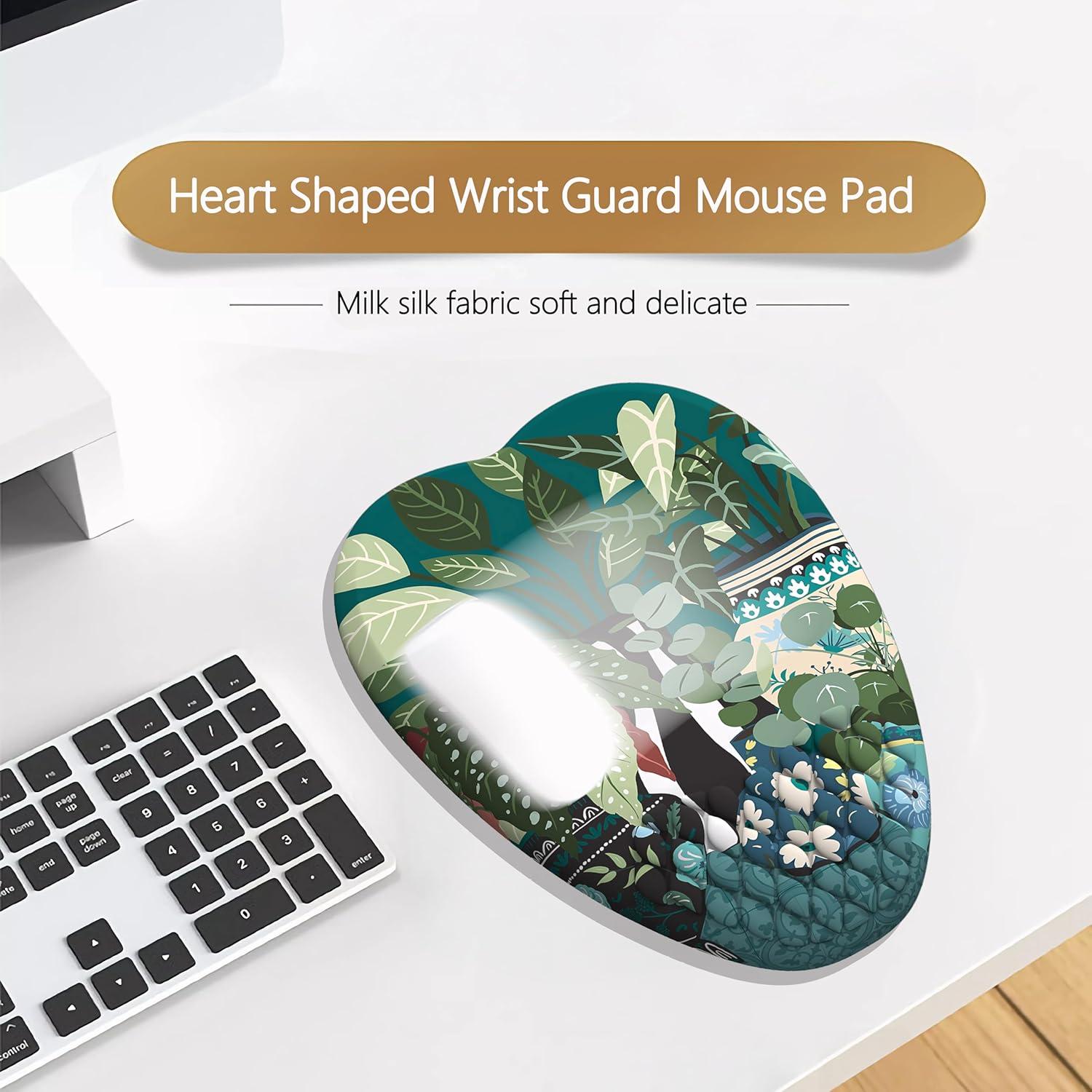 Alfombrilla de Ratón Ergonómica YKJWW Boho Plants 29.5x18.3cm