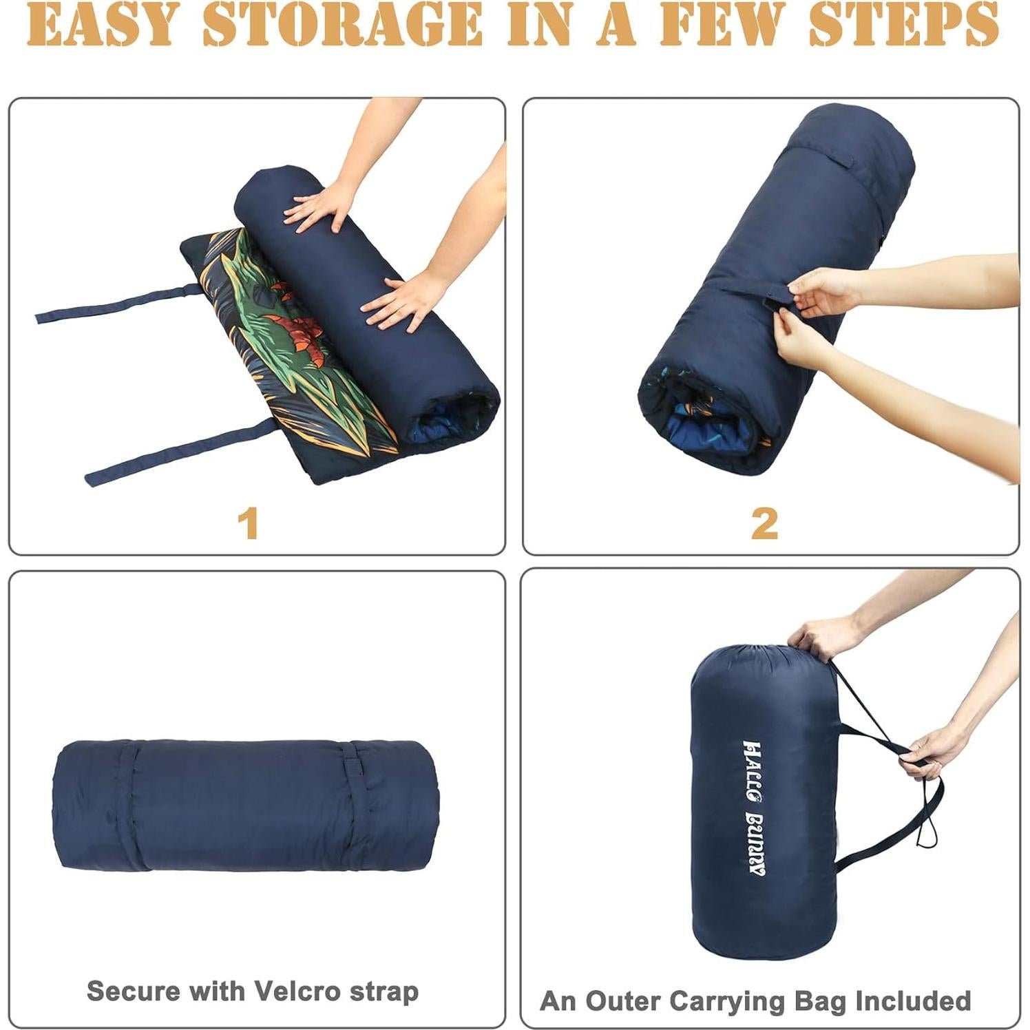 Saco de dormir para niños Hallo Bunny con almohada 160x76 cm