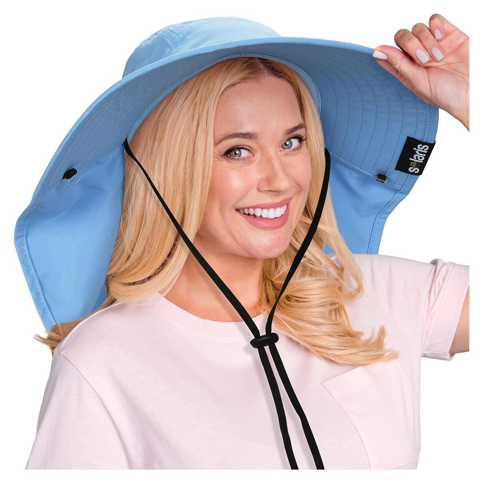 Sombrero de Senderismo Tirrinia Safari Mujer UPF 50+ Azul