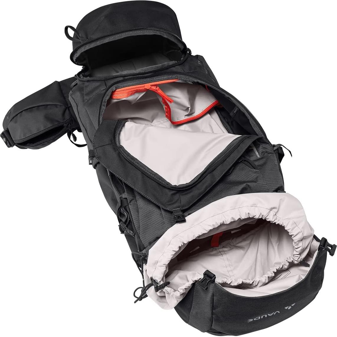 Mochila de Trekking VAUDE 50L Negra Unisex Ajustable