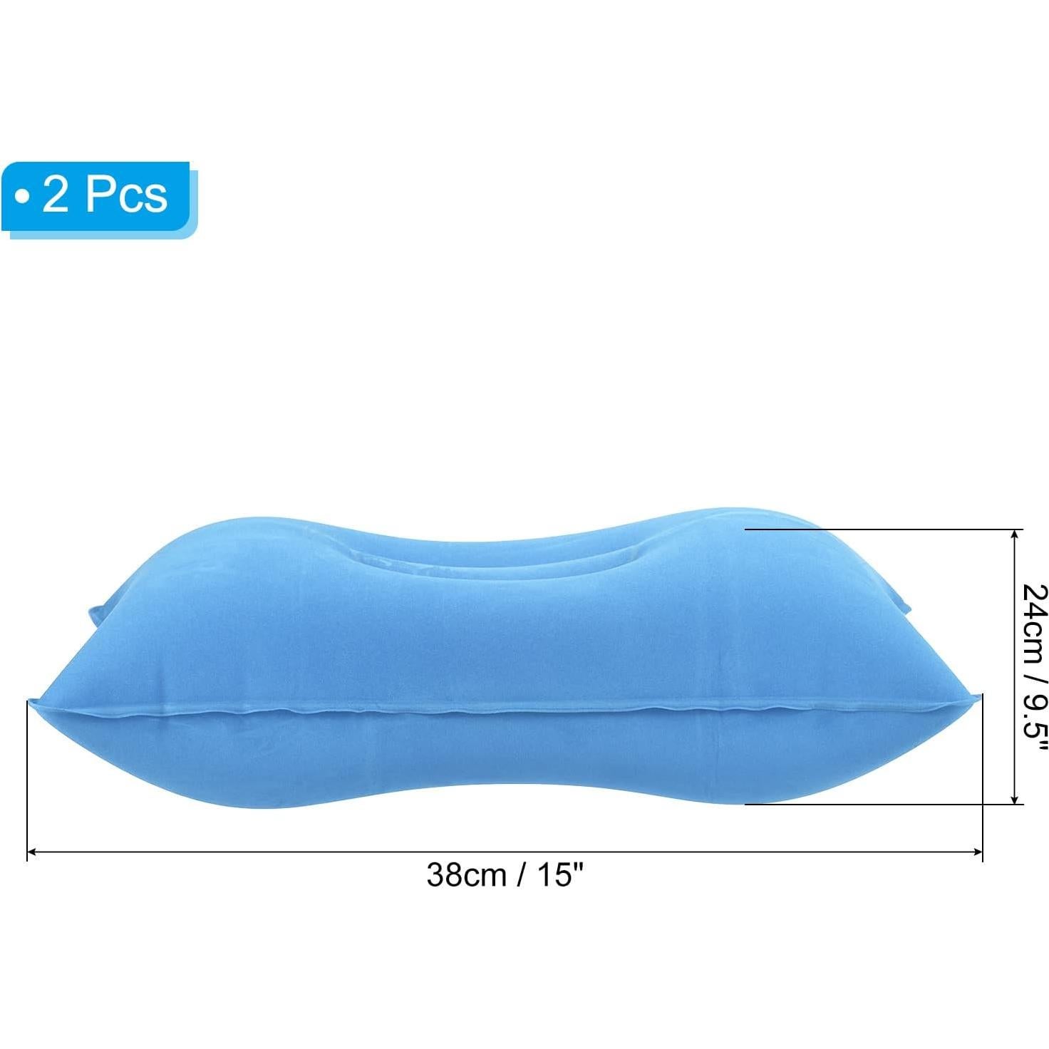 Almohada Inflable PATIKIL 2 Unidades Azul 38x24cm Camping