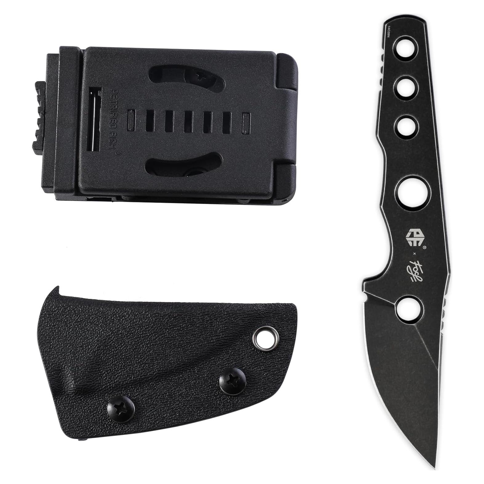 Cuchillo de hoja fija Petrified Fish PFE13 6.1 cm EDC camping