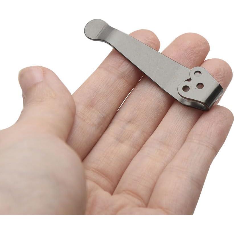 Clip de bolsillo HONUTIGE de titanio para Spyderco C81 C10 C11