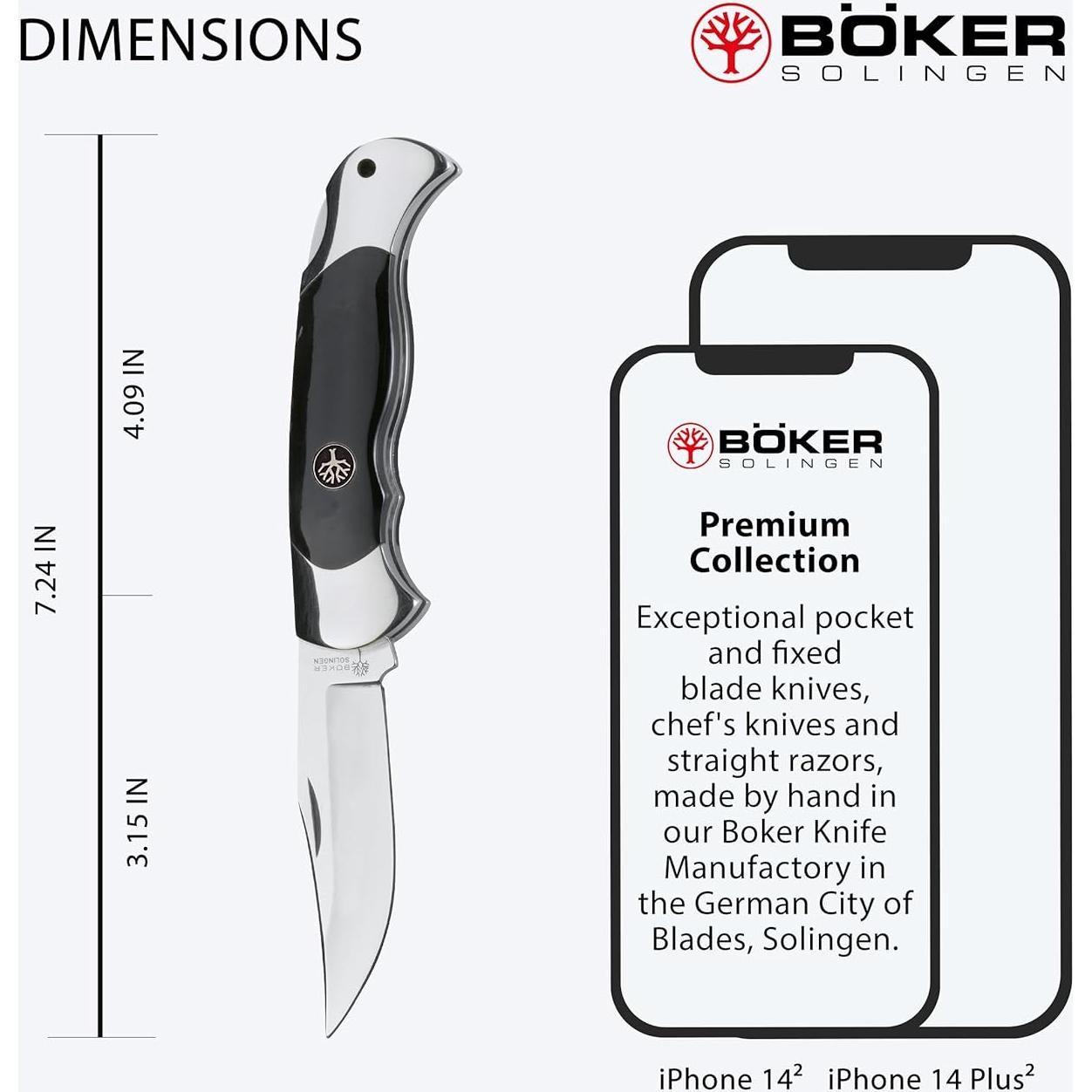 Cuchillo de bolsillo BOKER 112007 con hoja de acero 8 cm