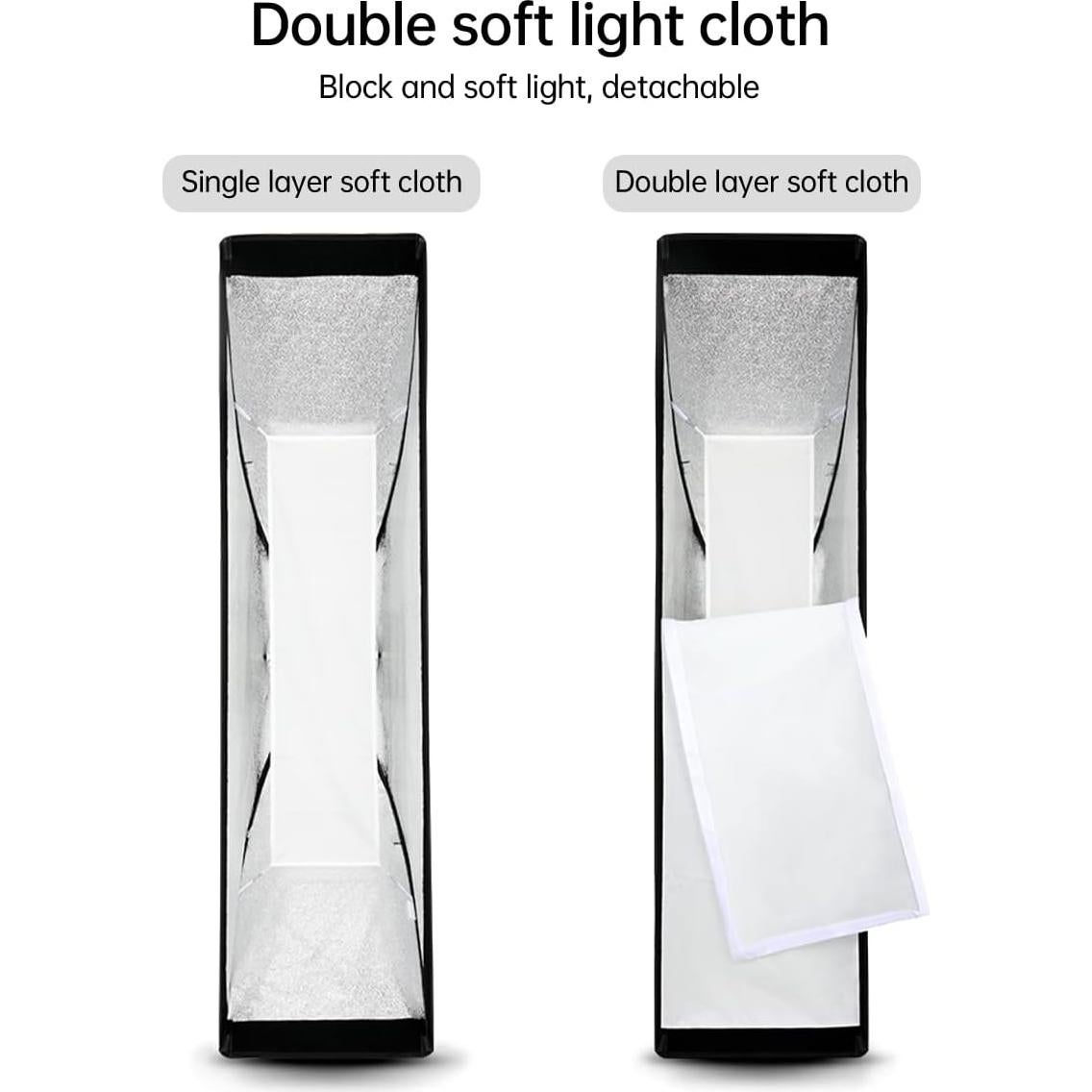 Godox Softbox 2 Pcs 30x120cm Bowens con Rejilla y Difusores