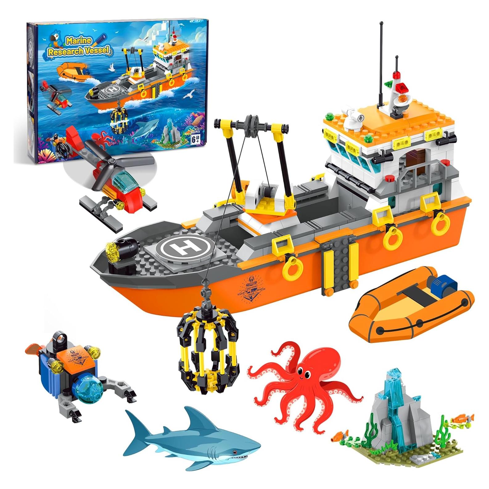 Juego de Construcción Barco Explorador Moke 511 Piezas