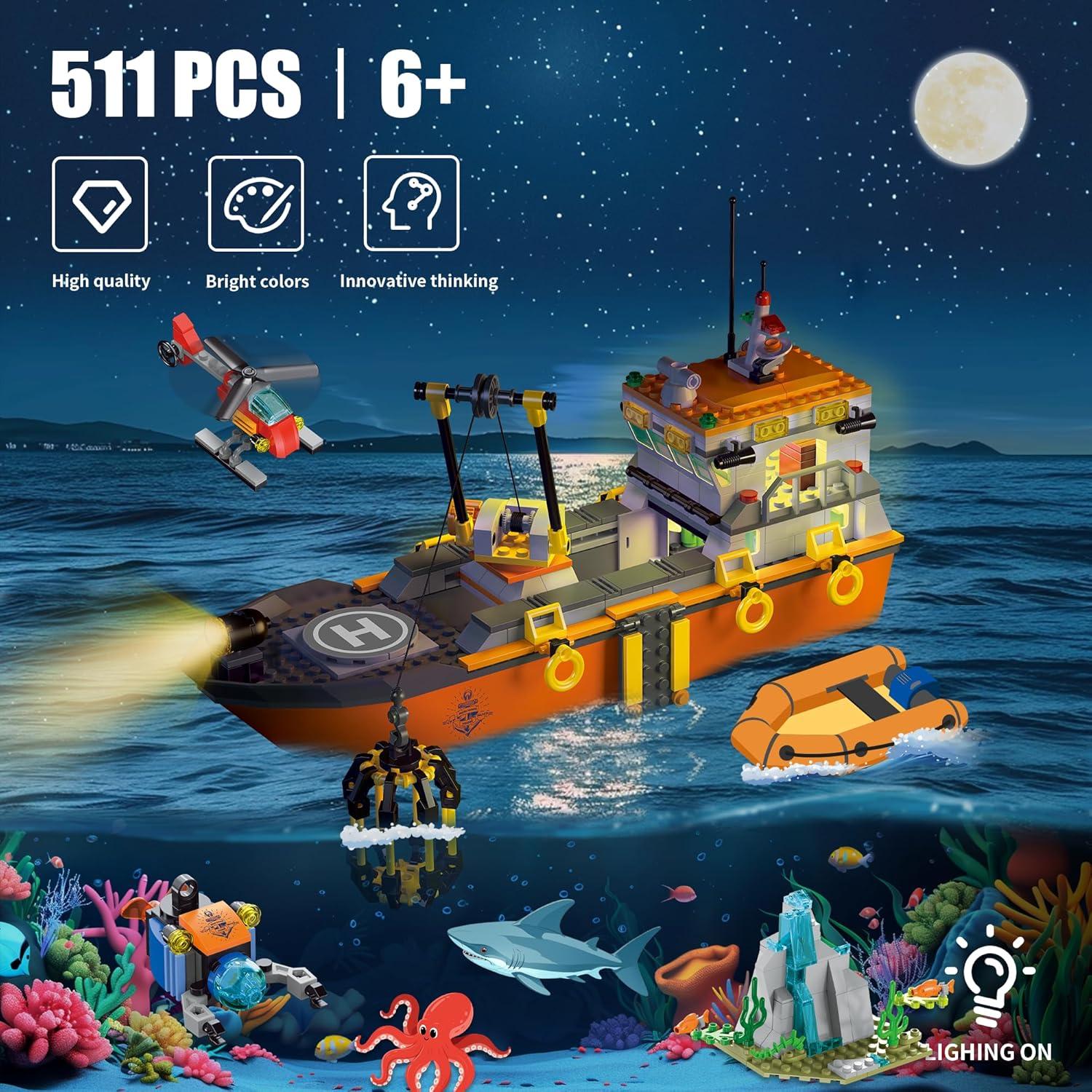Juego de Construcción Barco Explorador Moke 511 Piezas