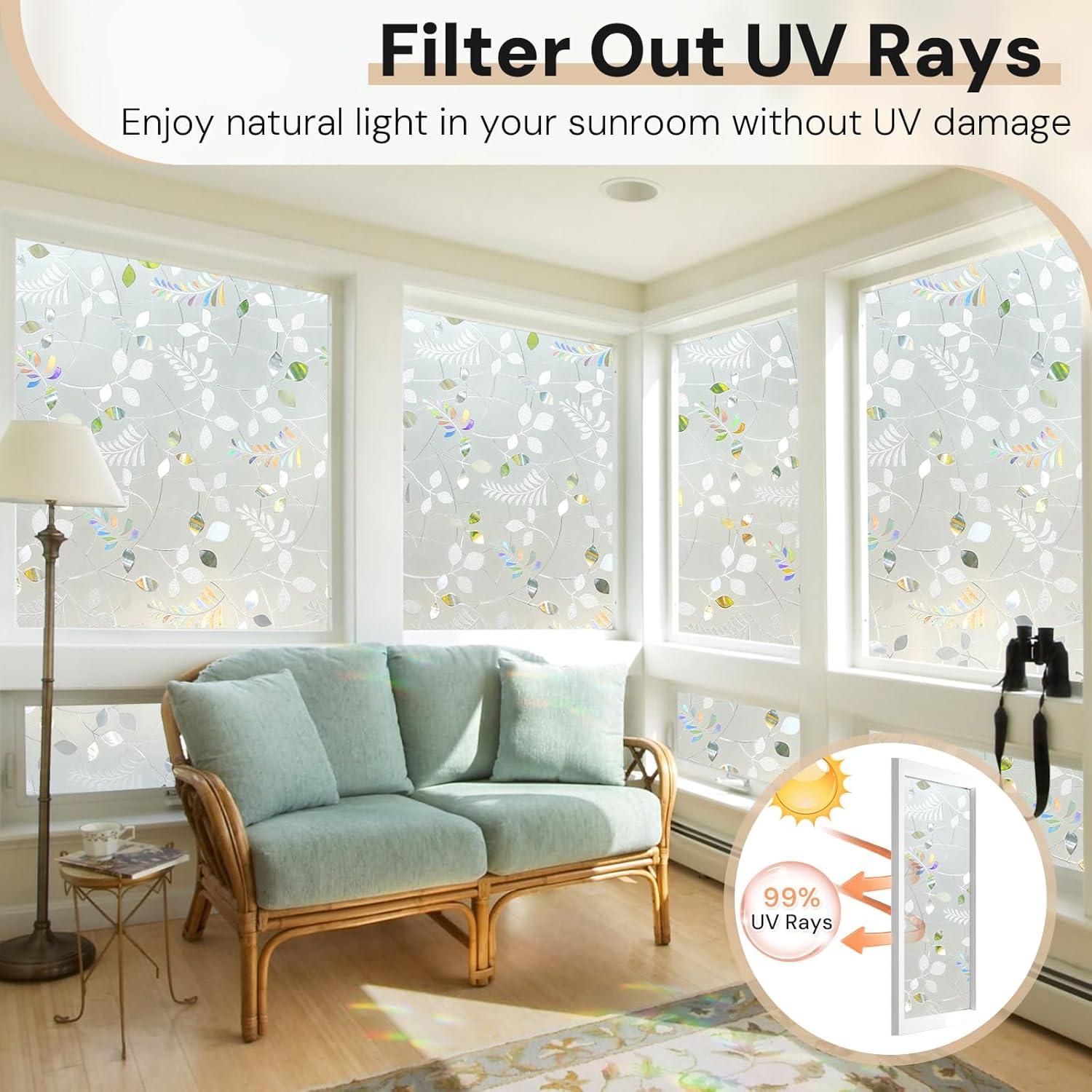 Película de Privacidad Rabbitgoo 3D para Ventanas 30x200 cm