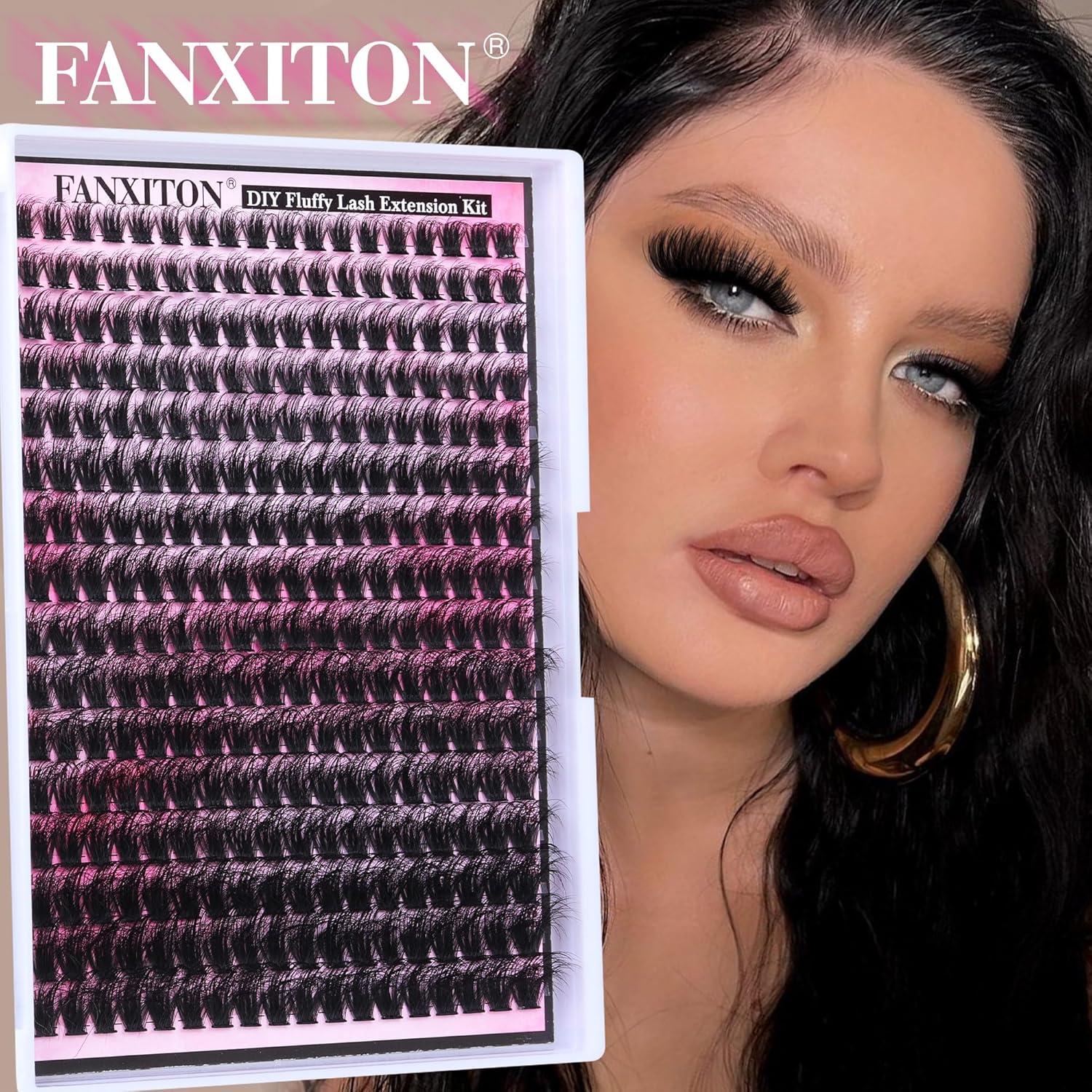 Kit de Extensión de Pestañas FANXITON 288 pcs 10-18 mm DIY