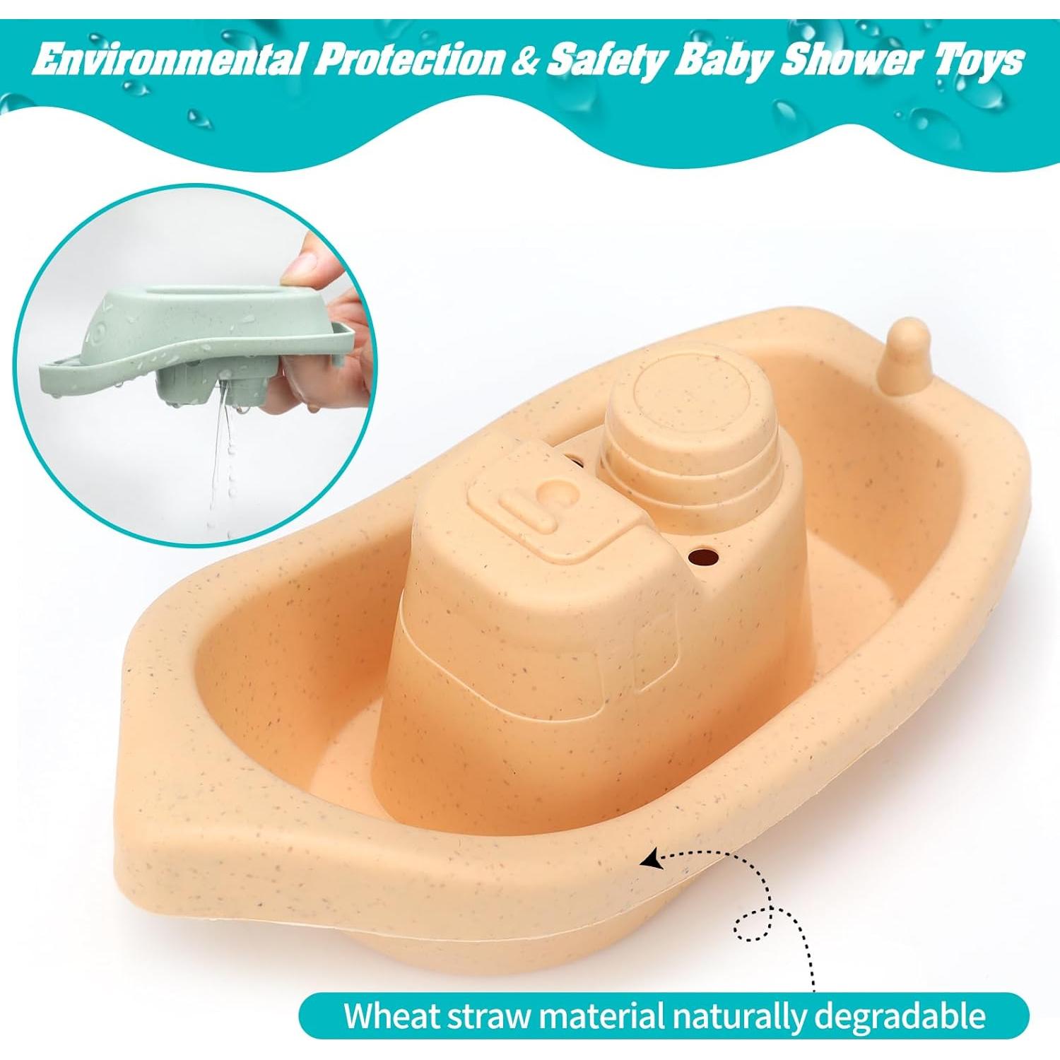 Juguetes de baño HYSZXUS 9 Piezas Silicona para Bebés