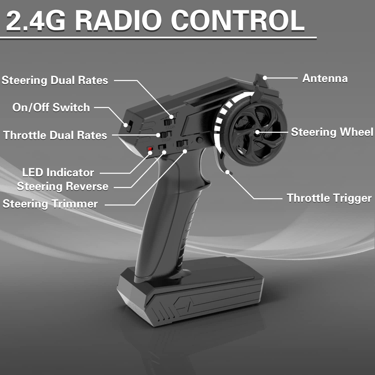 Barco RC VOLANTEXRC Atomic XS 32 km/h Azul con 2 Baterías