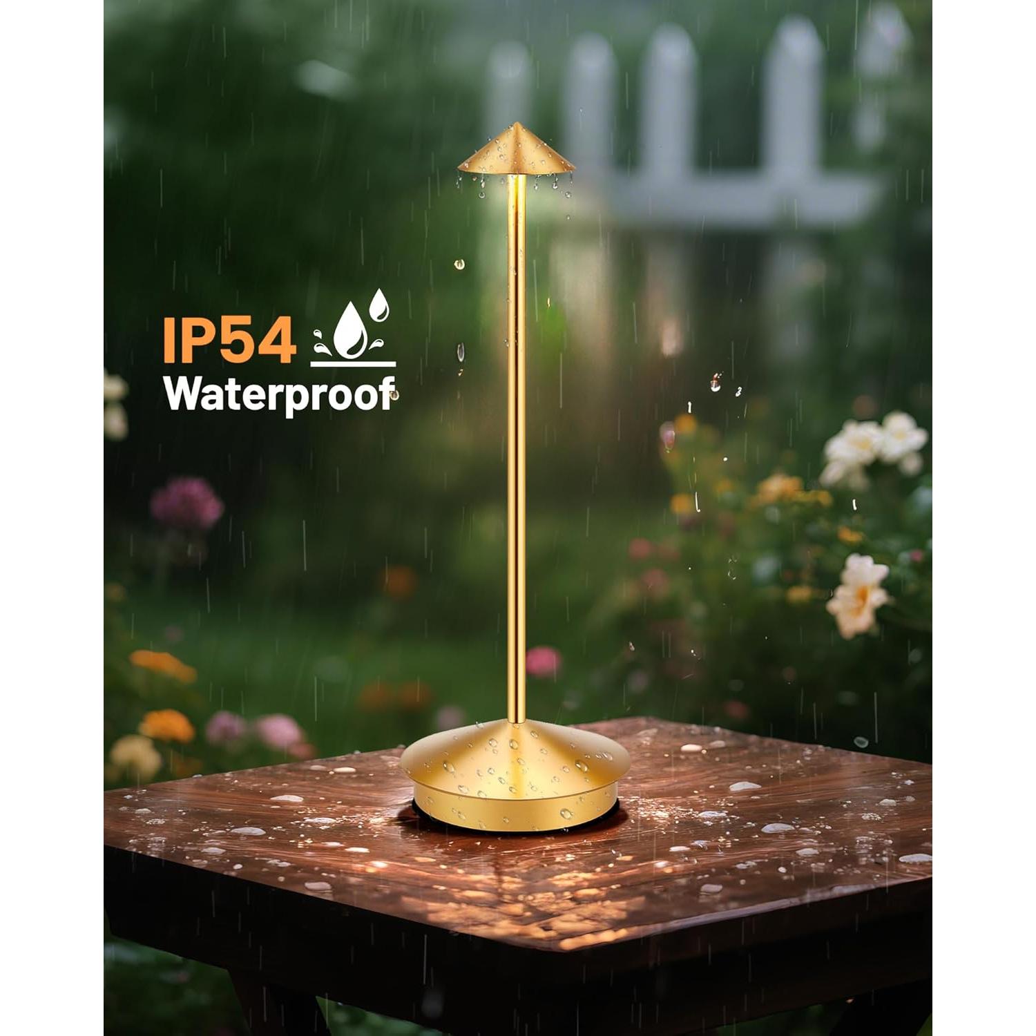 Lámpara de Mesa LED Inalámbrica XMINKDZA 2 Piezas 6000mAh