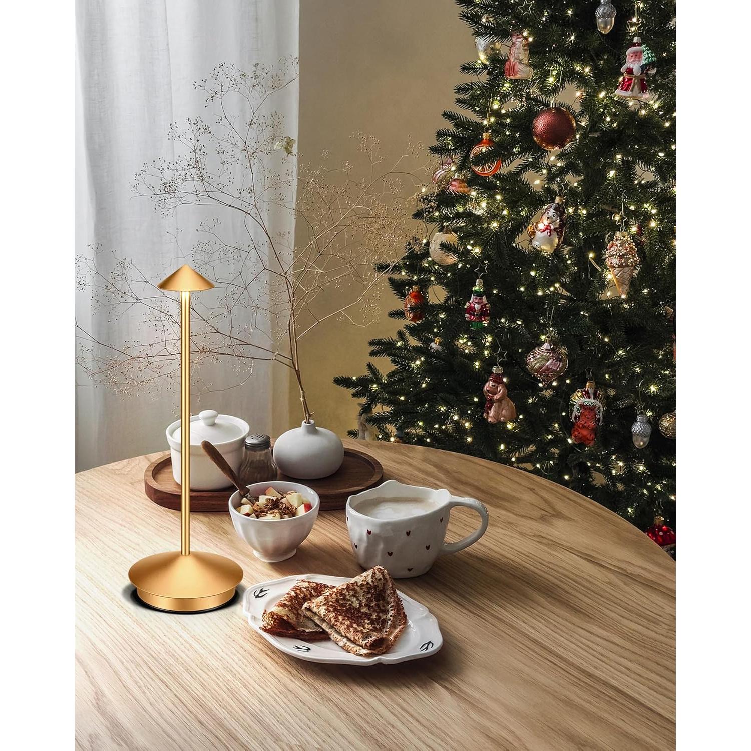 Lámpara de Mesa LED Inalámbrica XMINKDZA 2 Piezas 6000mAh