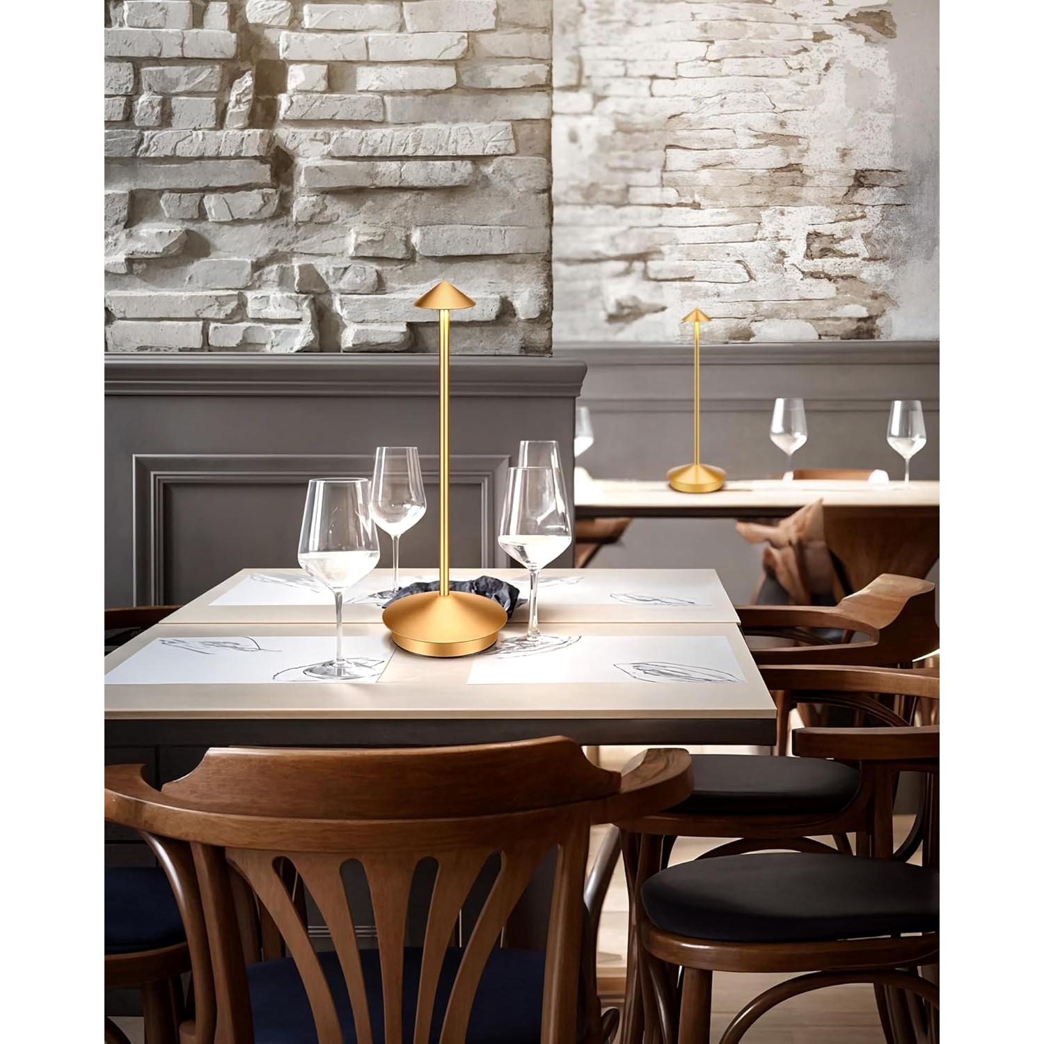 Lámpara de Mesa LED Inalámbrica XMINKDZA 2 Piezas 6000mAh