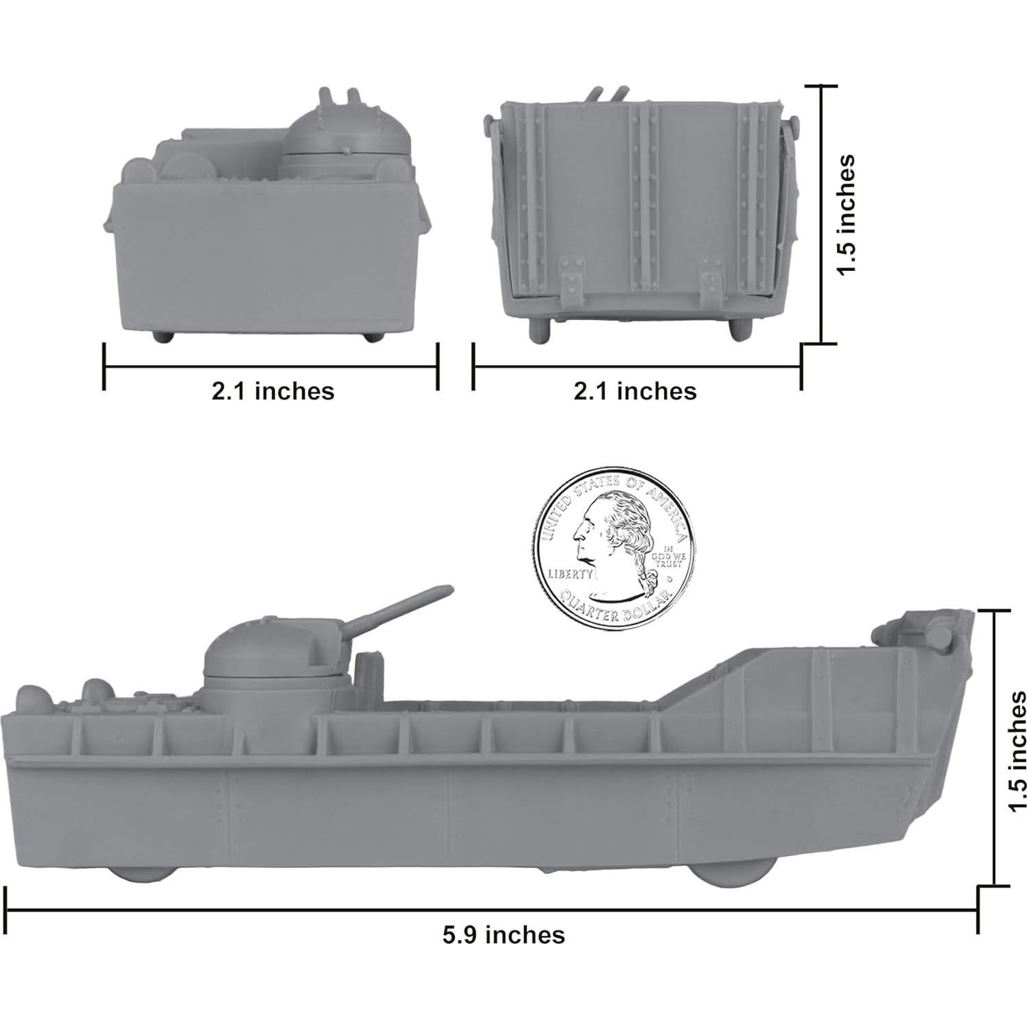 Barcos de Plástico BMC Classic Marx Landing Craft 4pcs
