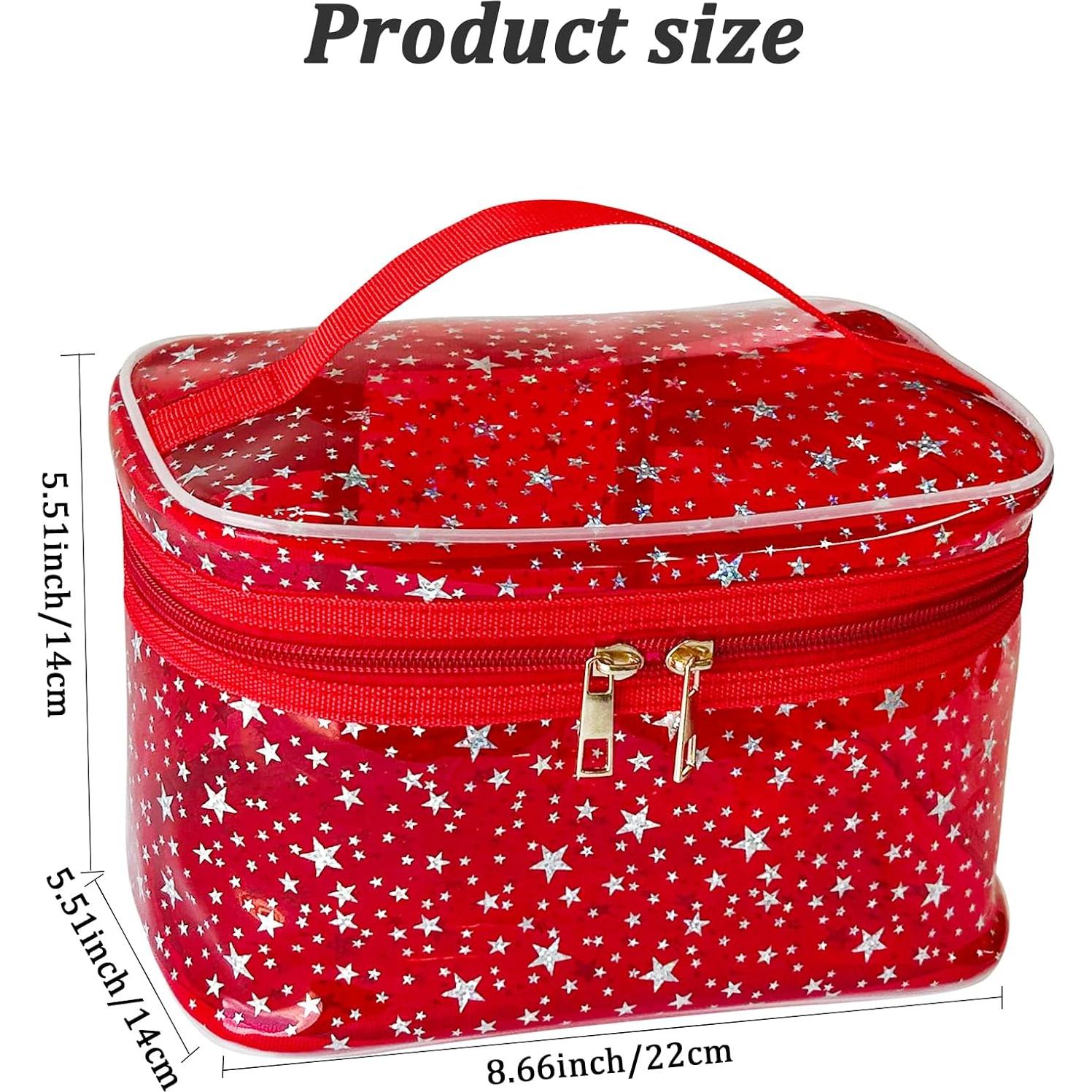 Bolsa de Maquillaje Holográfica TotePrint Rosa 22x14x14 cm