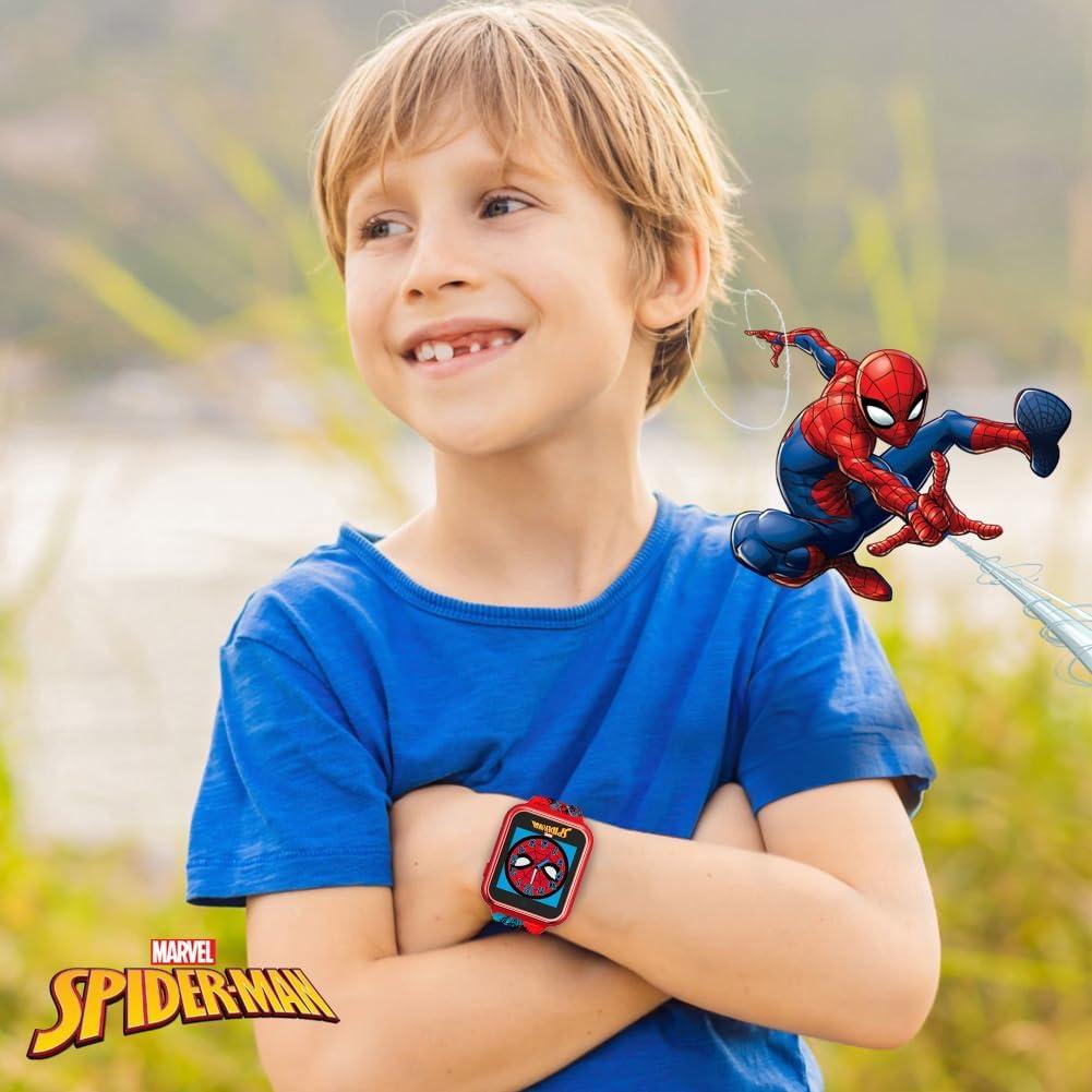 Reloj inteligente Accutime Spider-Man rojo para niños - Cámara, juegos