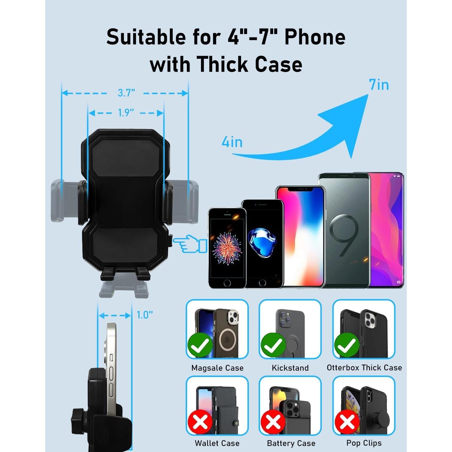Soporte para Taza y Teléfono de Coche Belinous Ajustable