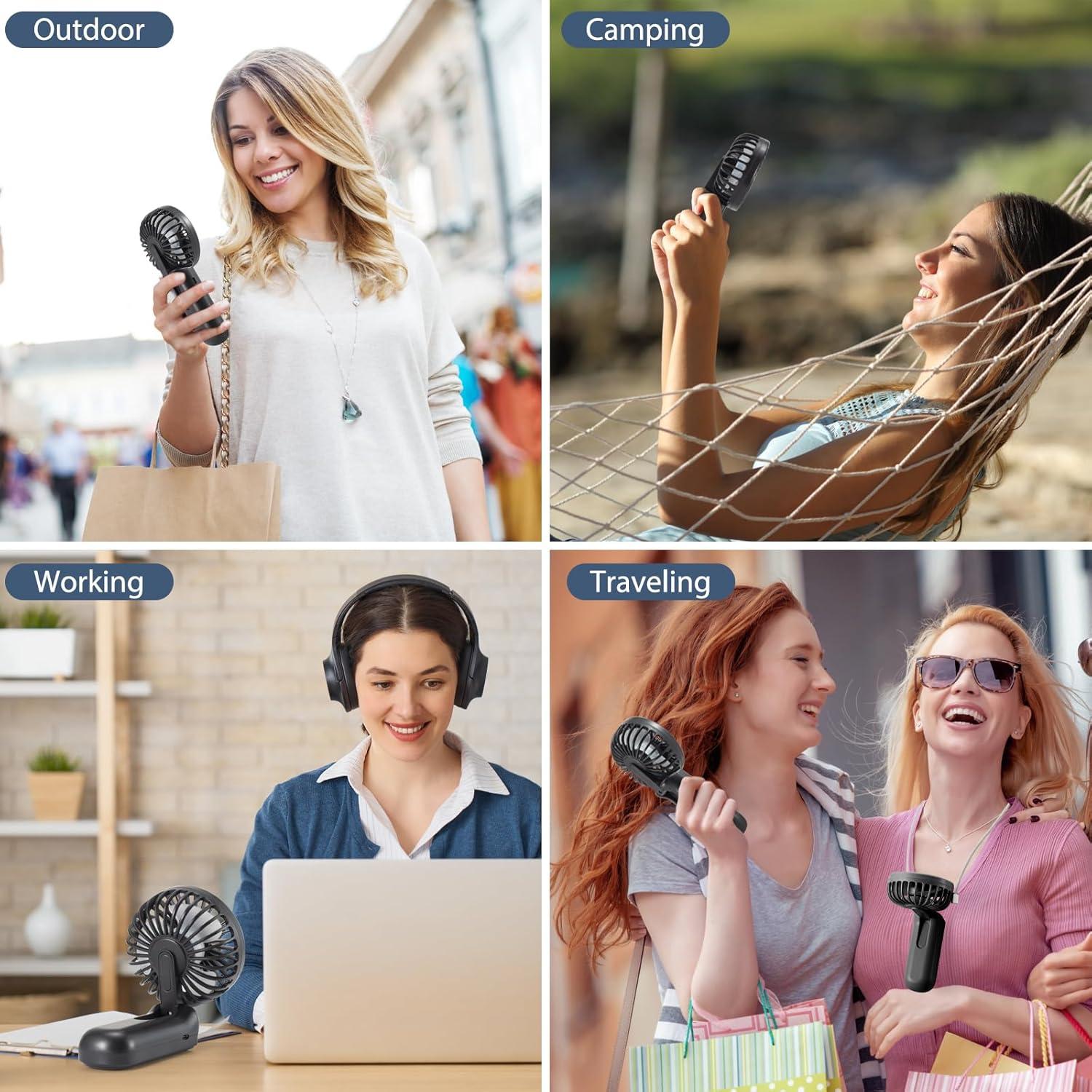 Ventilador Mini Portátil Leimaq F11 Recargable USB 3000mAh