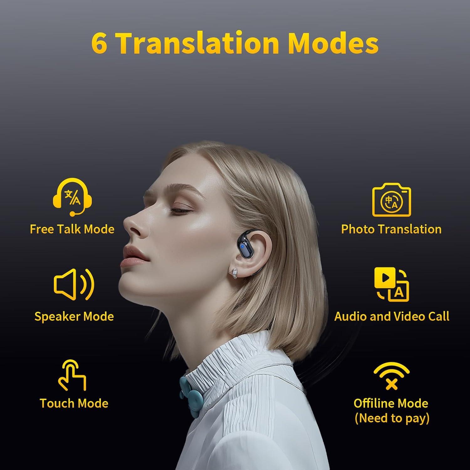 Auriculares de Traducción AI Hantan TE-101 Bluetooth 5.4 150 Idiomas