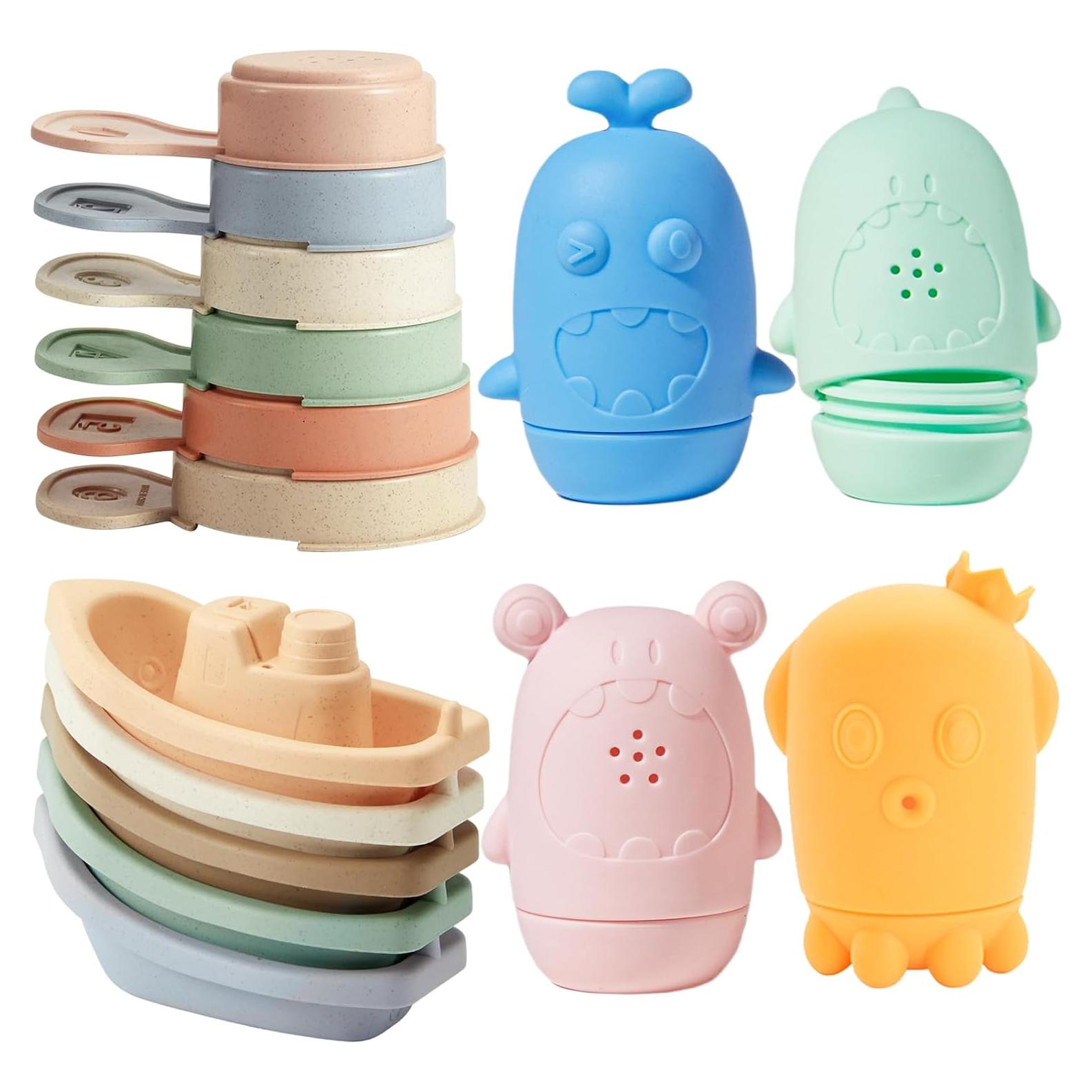 Juguetes de baño para bebés AMCHSURI 15 PCS sin moho