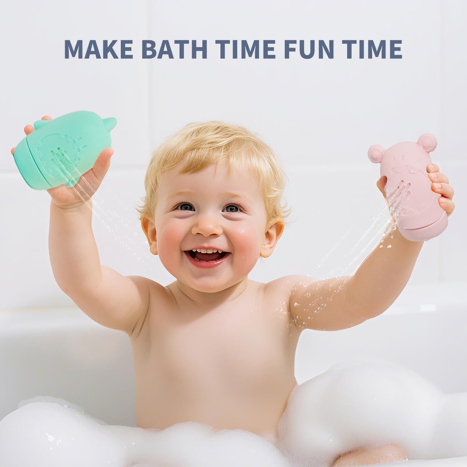 Juguetes de baño para bebés AMCHSURI 15 PCS sin moho